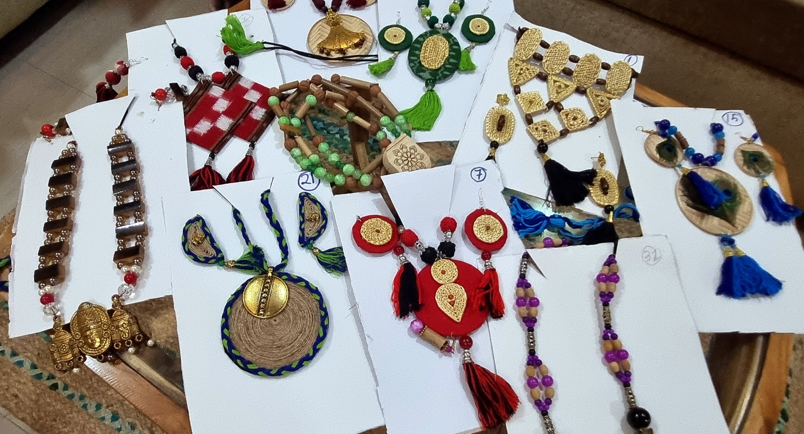 Unconventional materials in jewellery