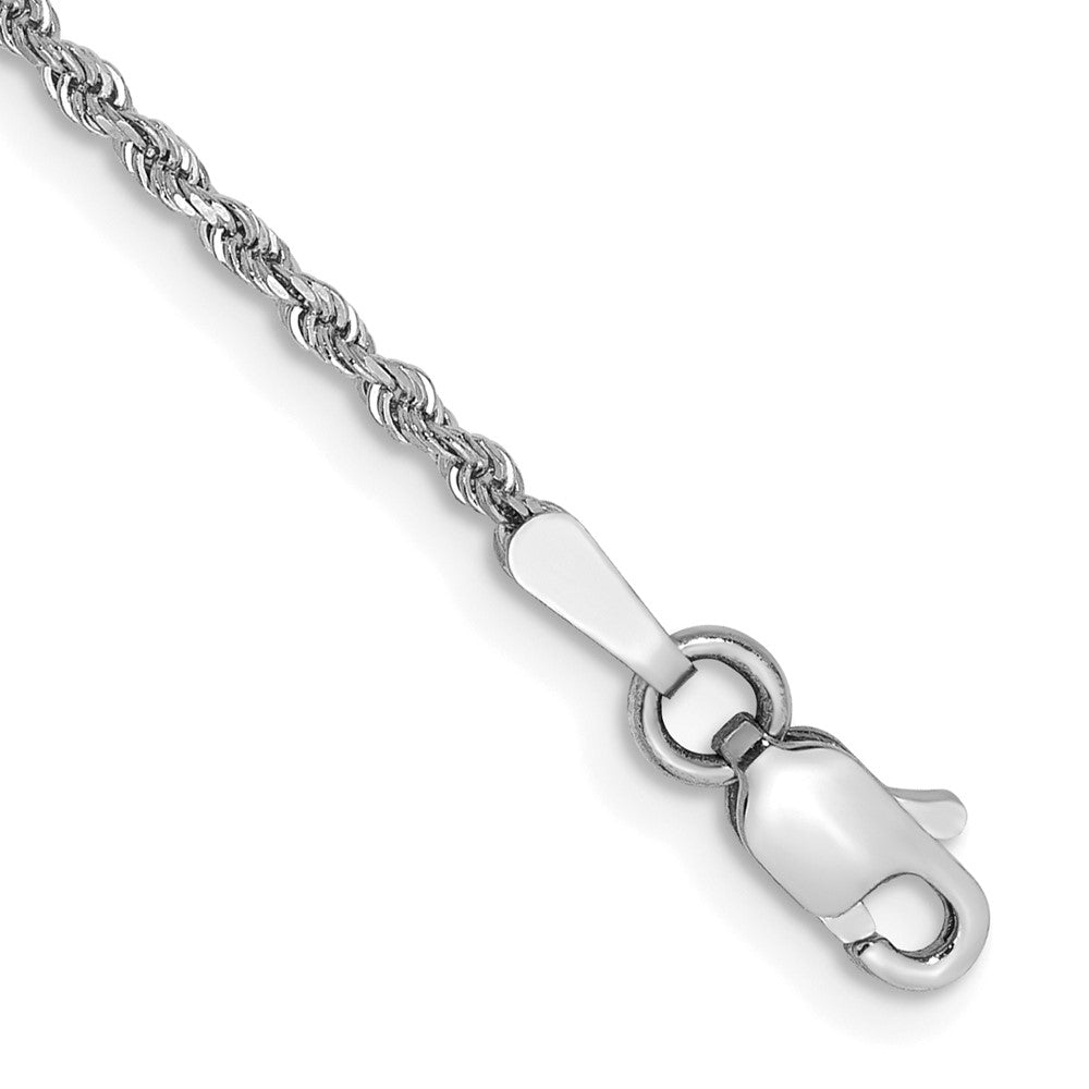 Charlie & Co Jewelry | 14k White Gold 5.5 Inch 1.5mm Diamond-cut Rope With Lobster Clasp Chain Bracelets - Model 012W