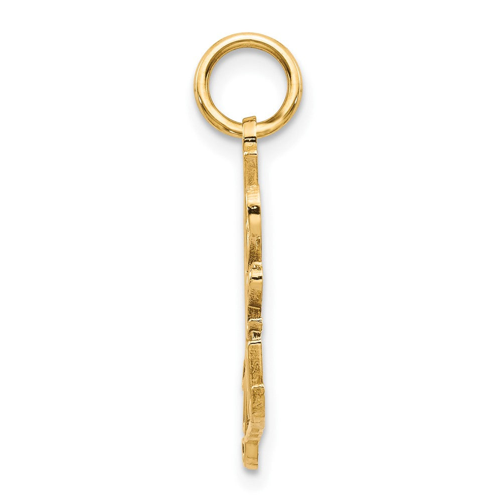 10K Gold 'I LOVE YOU' Script Charm with Heart - Charlie & Co. Jewelry