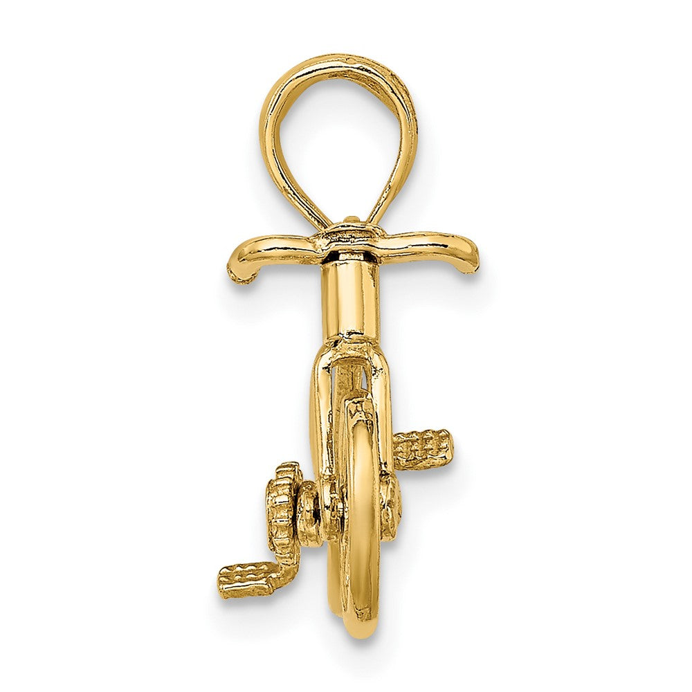 Gold 3D Moveable Bicycle Charm Model-D2945 - Charlie & Co. Jewelry