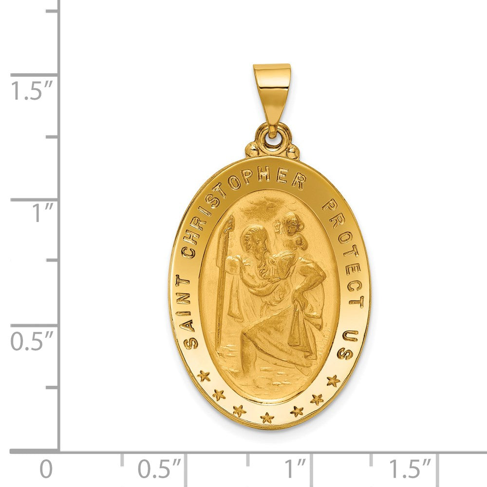 18K Gold Saint Christopher Medal Charm - Charlie & Co. Jewelry