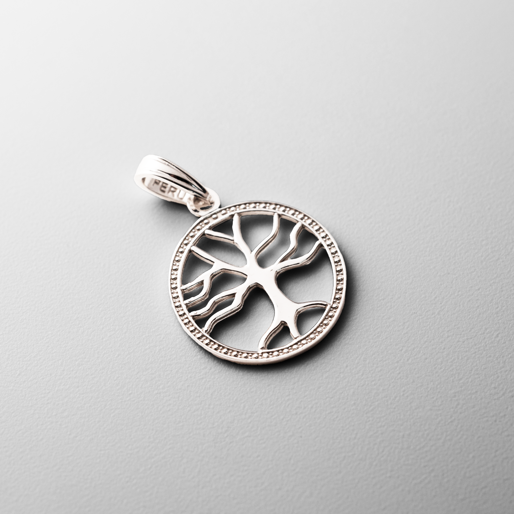 White Gold Small Tree of Life Pendant - Charlie & Co. Jewelry
