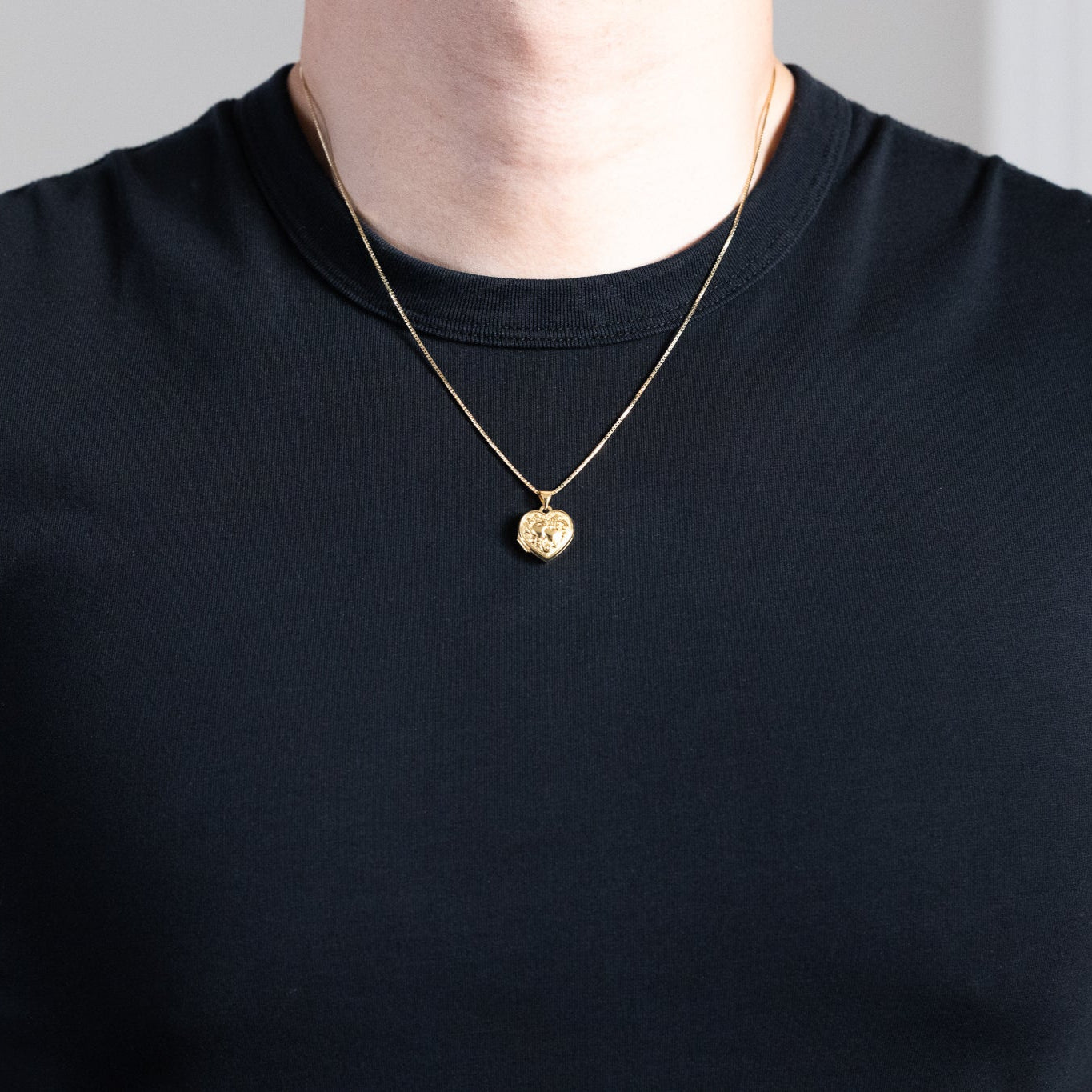 Gold Double Heart Locket Pendant - Model XL202 - Charlie & Co. Jewelry