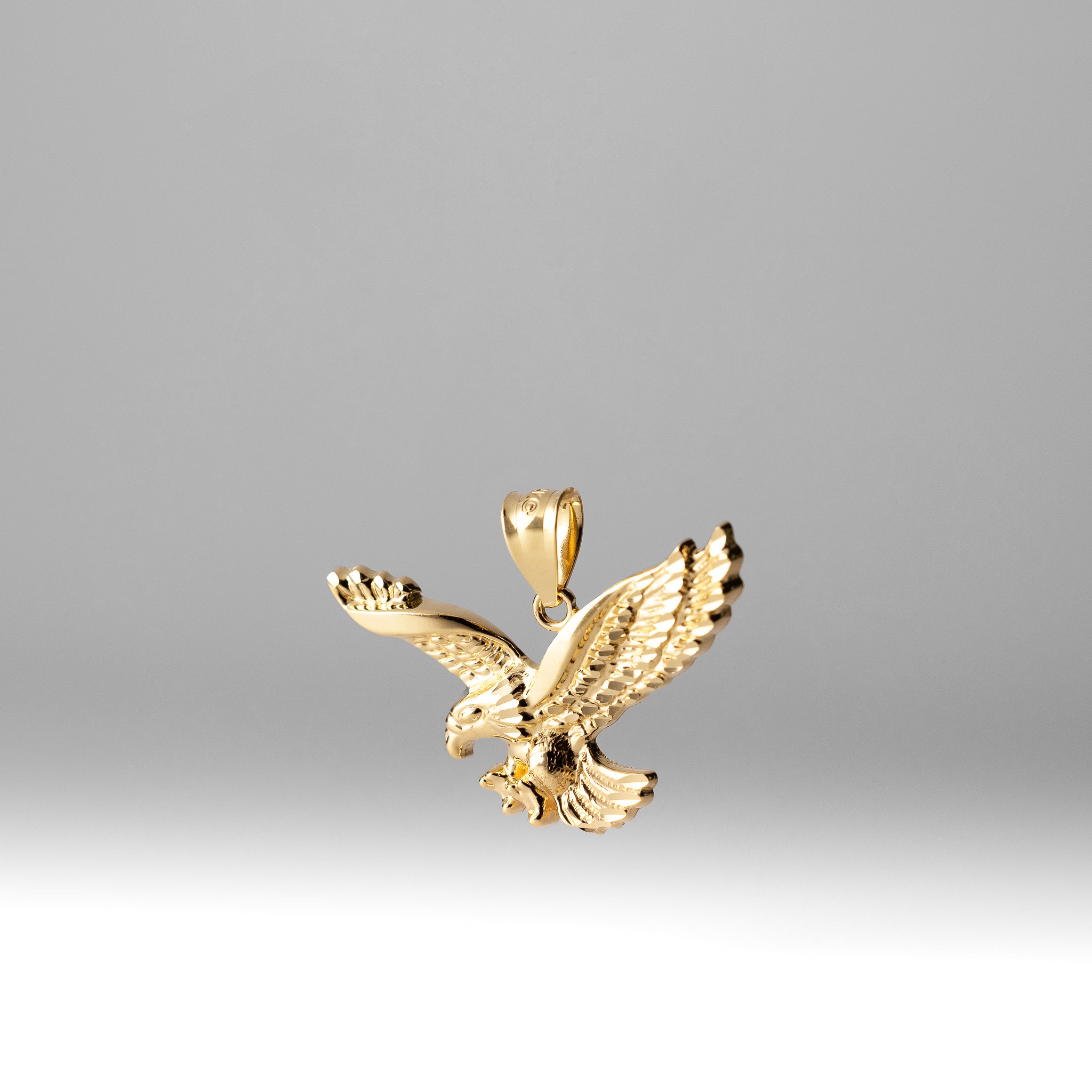 Gold Large Eagle Pendant - Charlie & Co. Jewelry