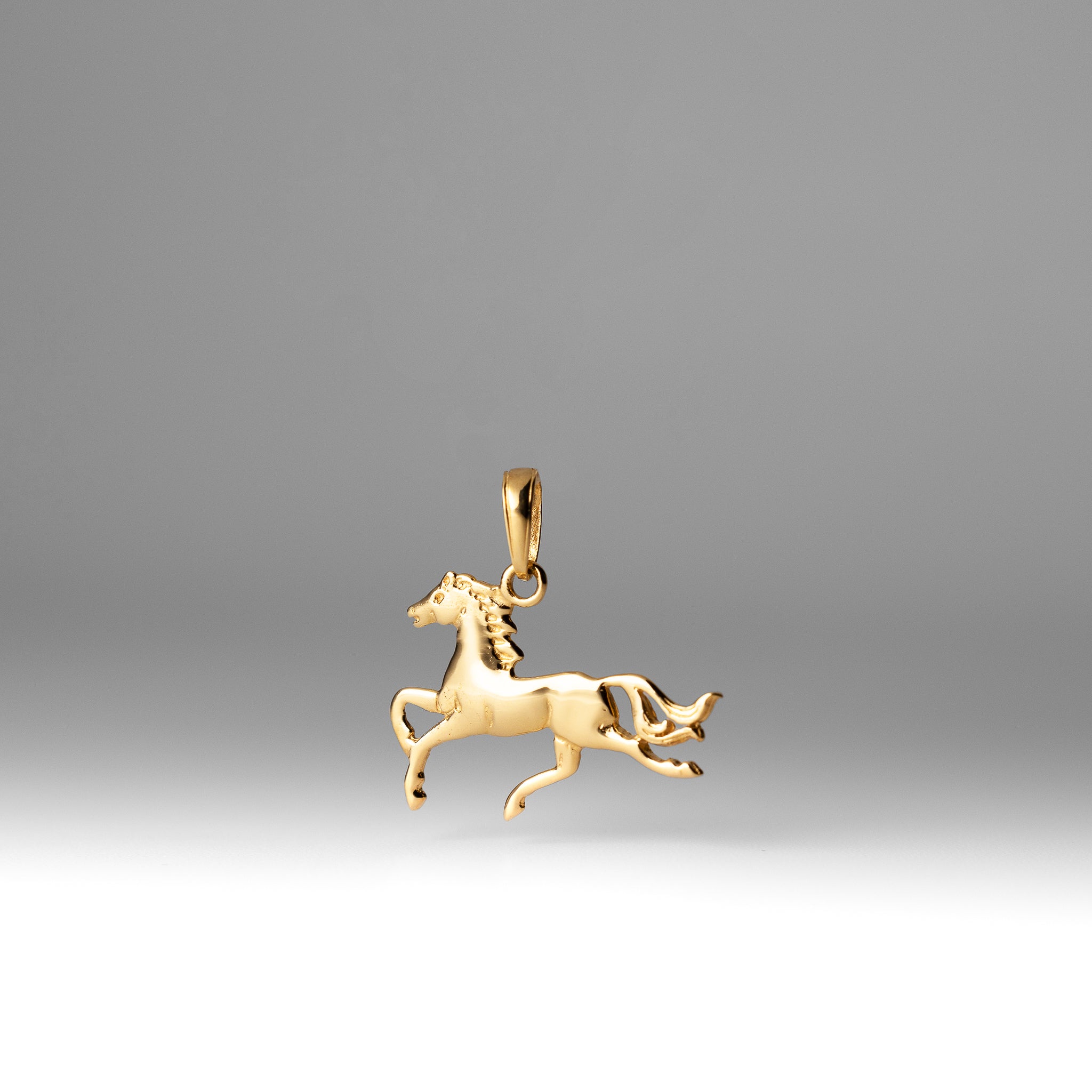Gold Elegant Horse Pendant - Charlie & Co. Jewelry