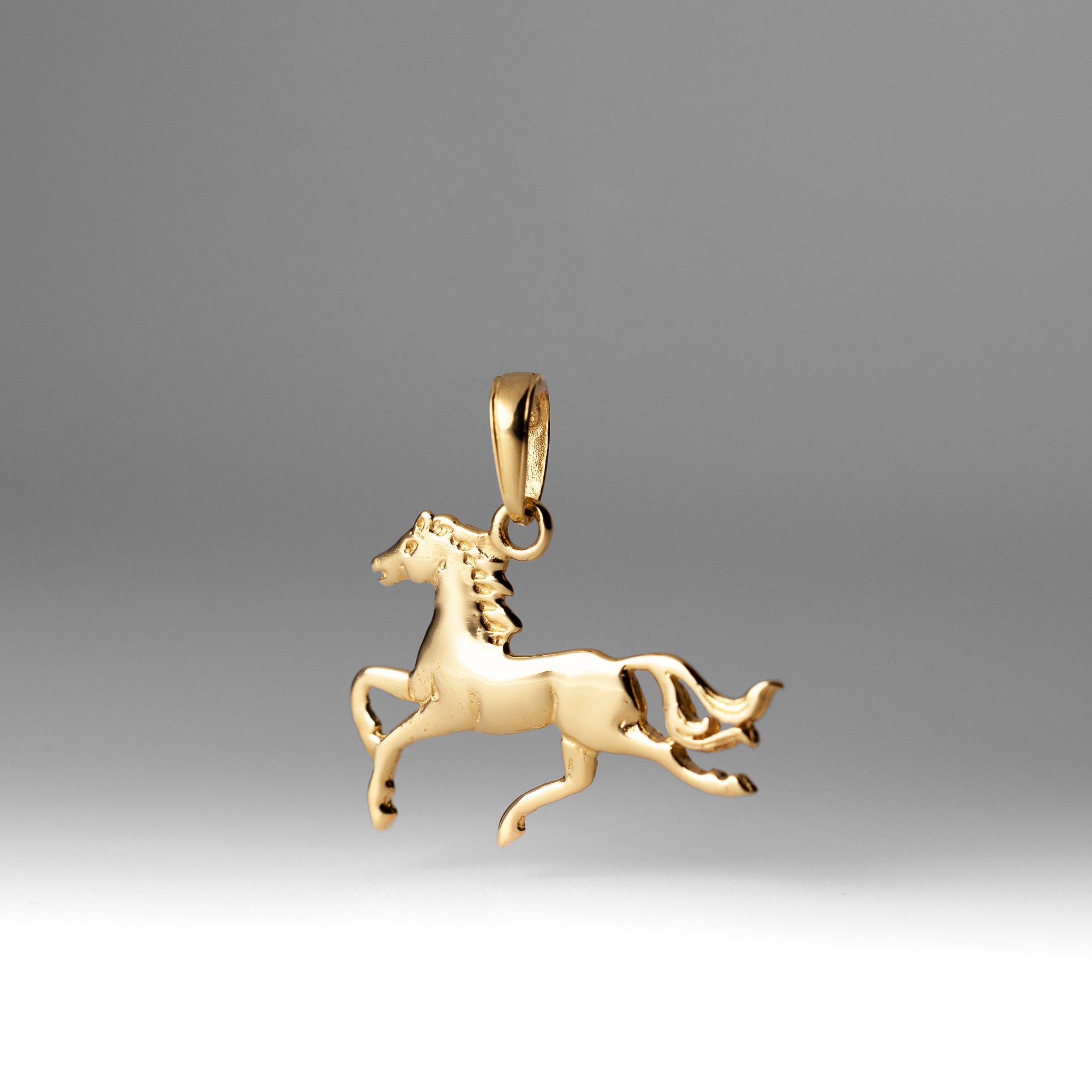 Gold Elegant Horse Pendant - Charlie & Co. Jewelry