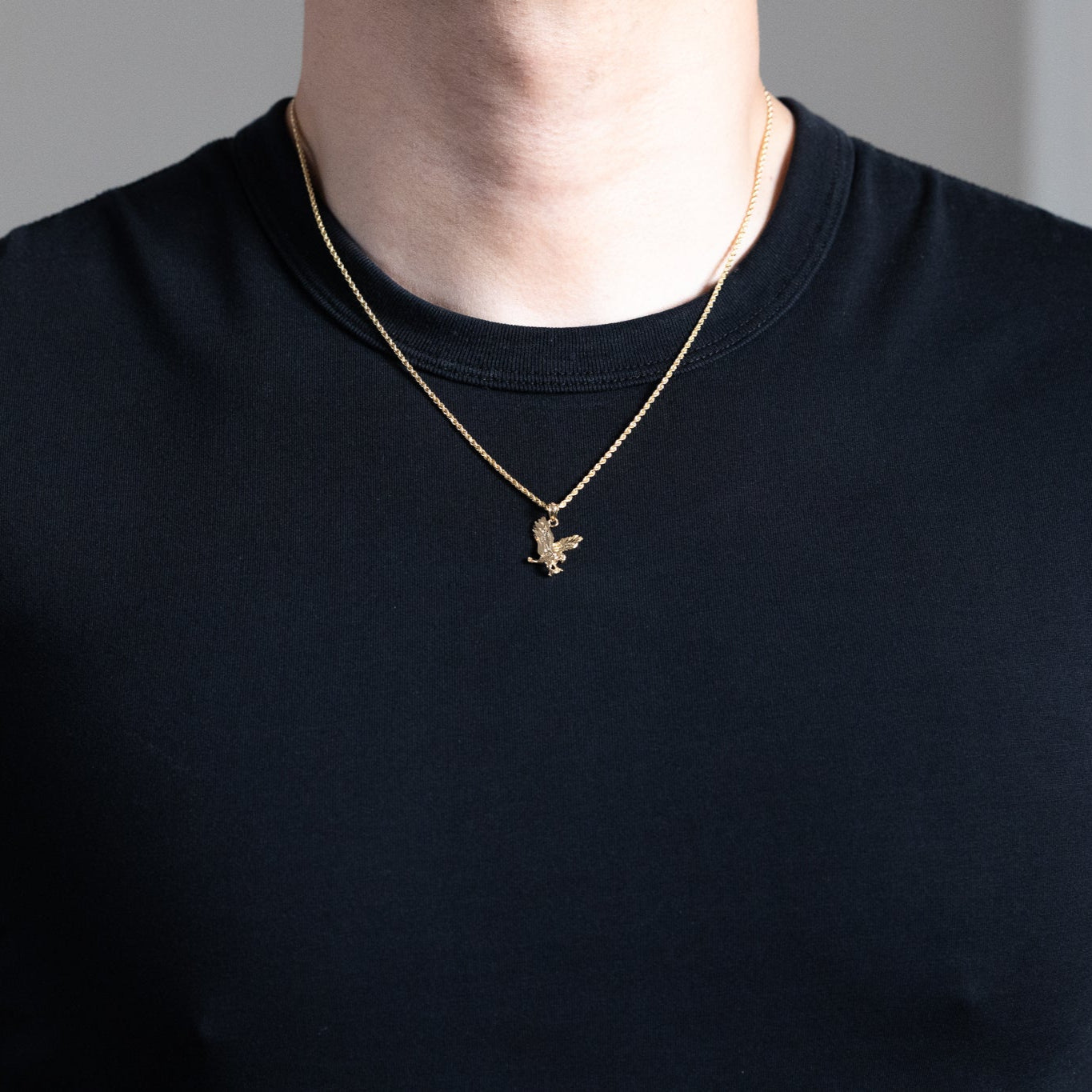 Gold Eagle Pendant - Model 1595 - Charlie & Co. Jewelry