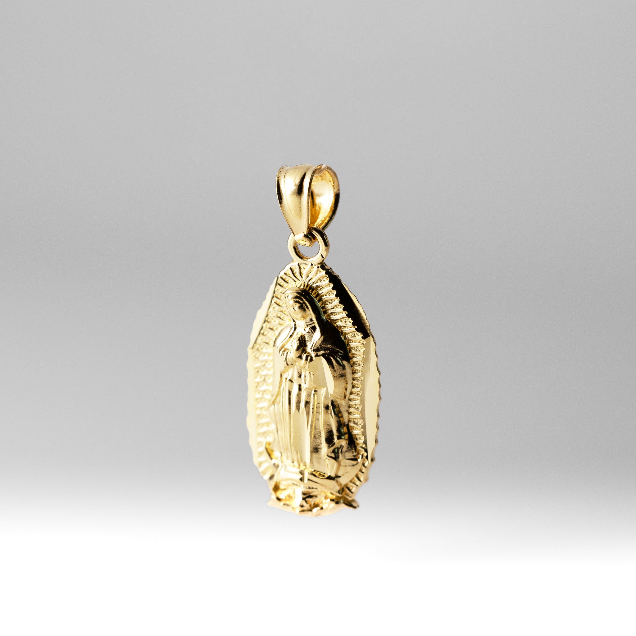 Gold Small Virgin Mary Pendant - Model 1078 - Charlie & Co. Jewelry