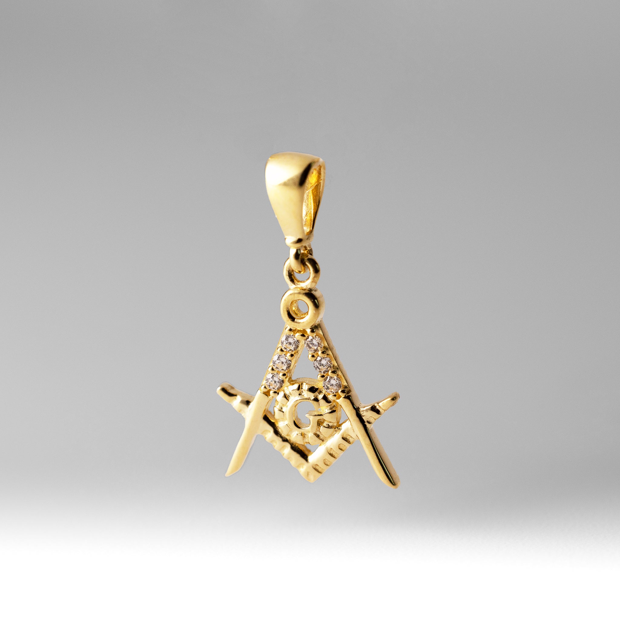 Gold Masonic Symbol Pendant – Model PT2856 - Charlie & Co. Jewelry