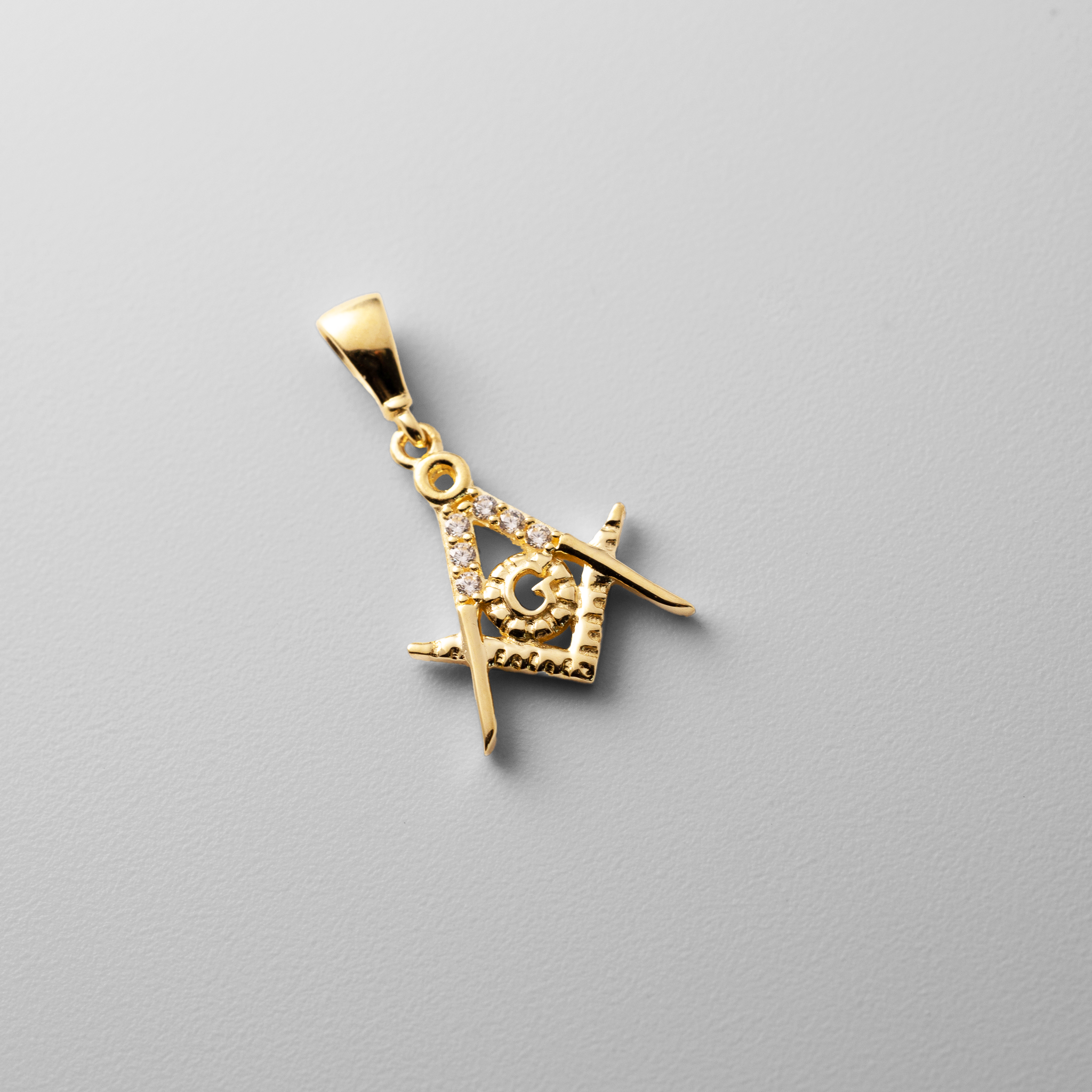 Gold Masonic Symbol Pendant – Model PT2856 - Charlie & Co. Jewelry