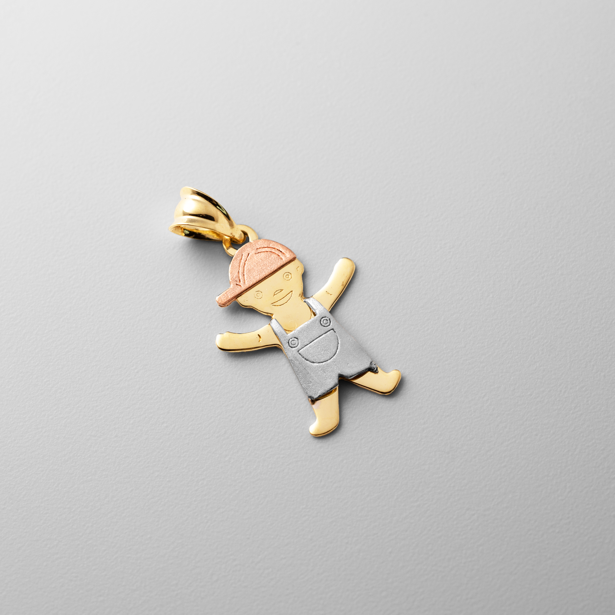 Gold Boy Pendant With Cap - Model 2398 - Charlie & Co. Jewelry