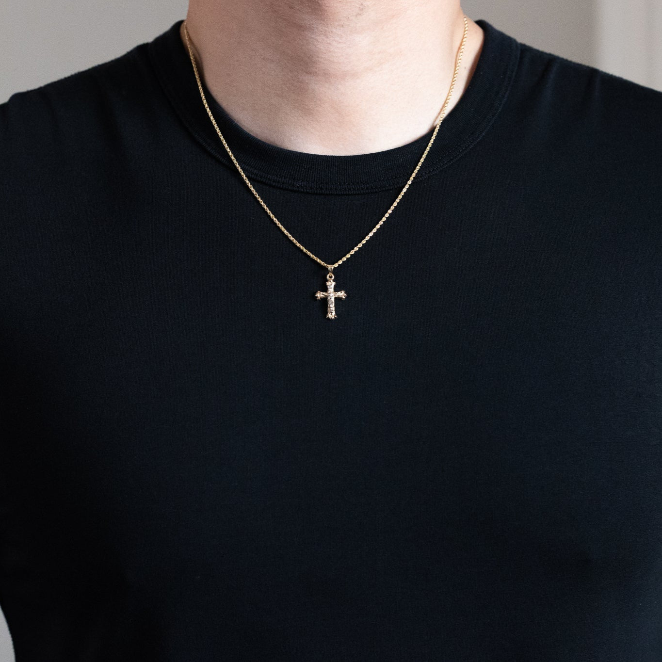 Gold Intricate Medium Crucifix Cross Pendant - Model 0874 - Charlie & Co. Jewelry