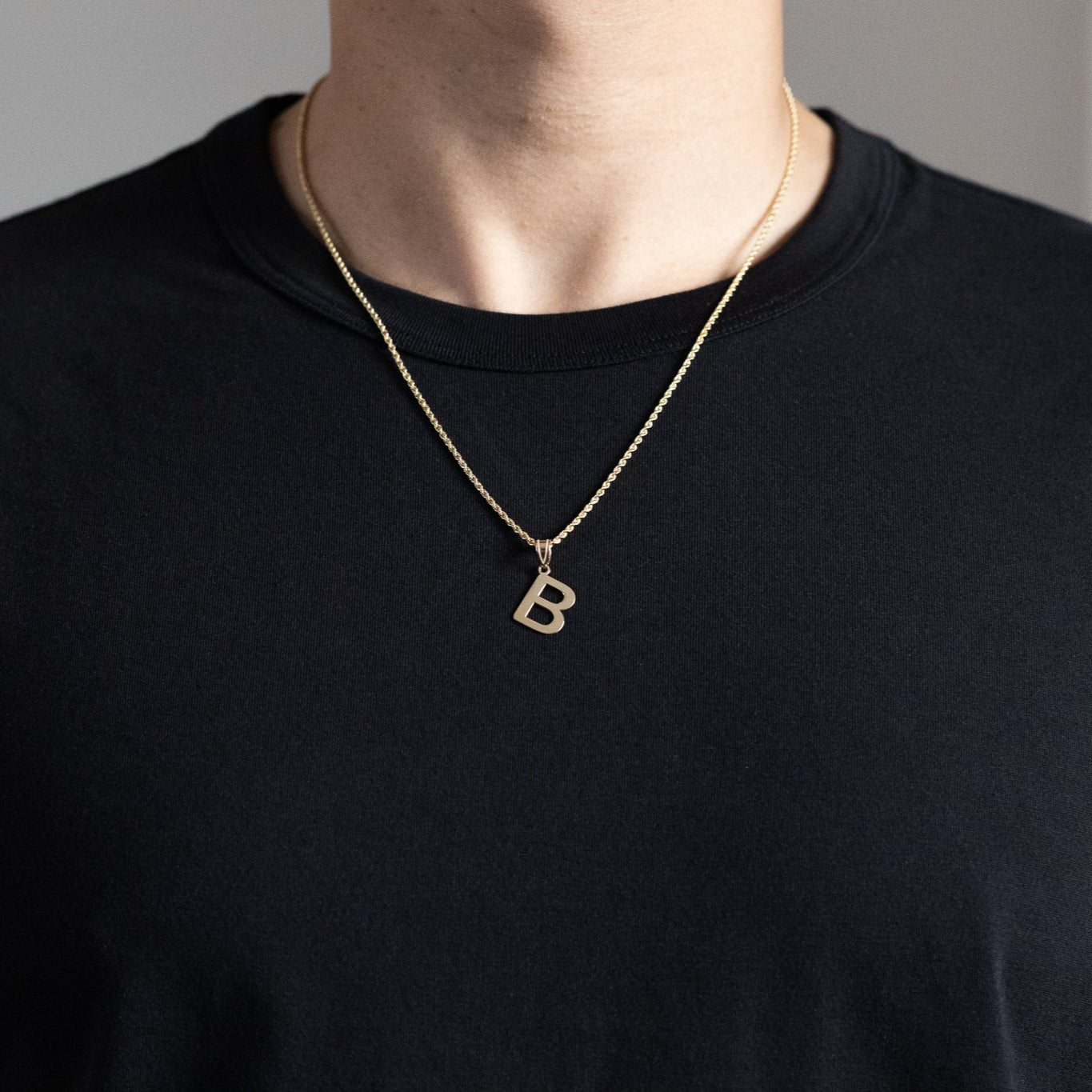 Gold Polished Letter 'B' Initial Charm - Model YC1441 - Charlie & Co. Jewelry