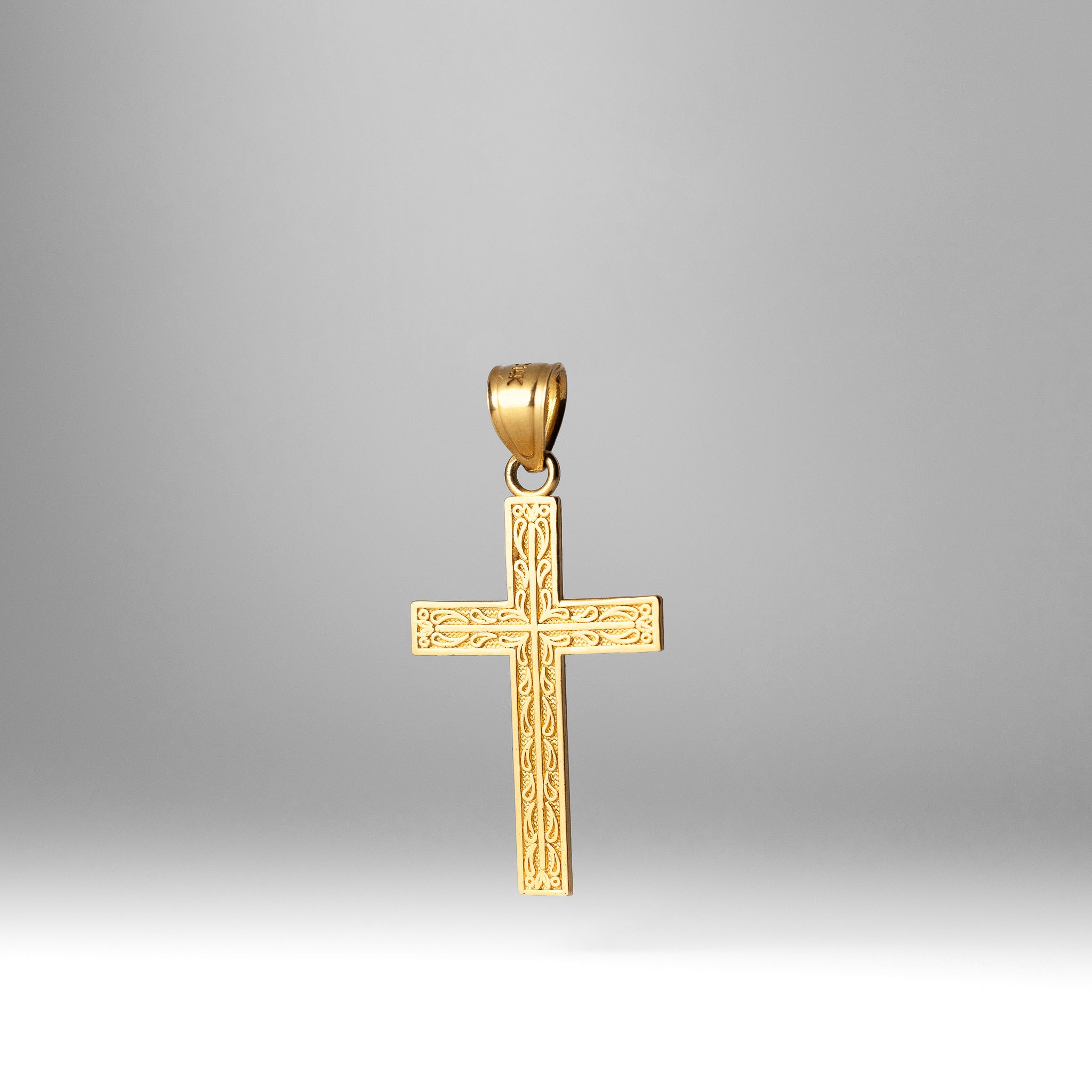 Gold Unique Cross Pendant - Model 0135 - Charlie & Co. Jewelry