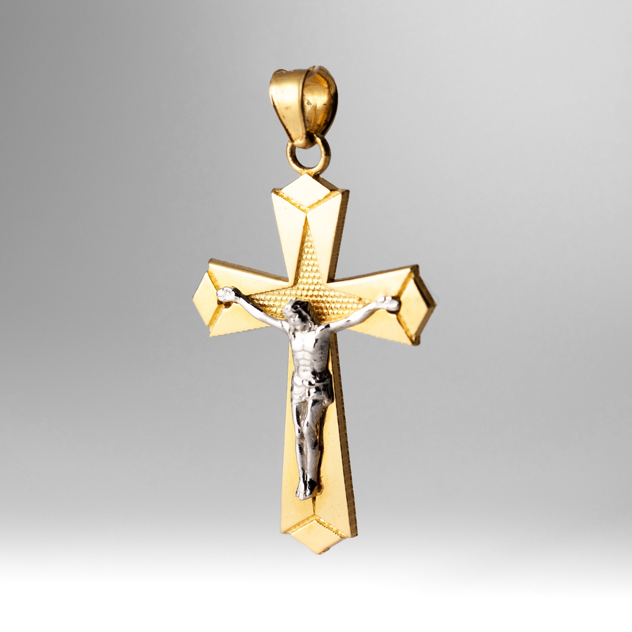 Gold Jesus Crucifix Cross Pendant - Model 981 - Charlie & Co. Jewelry