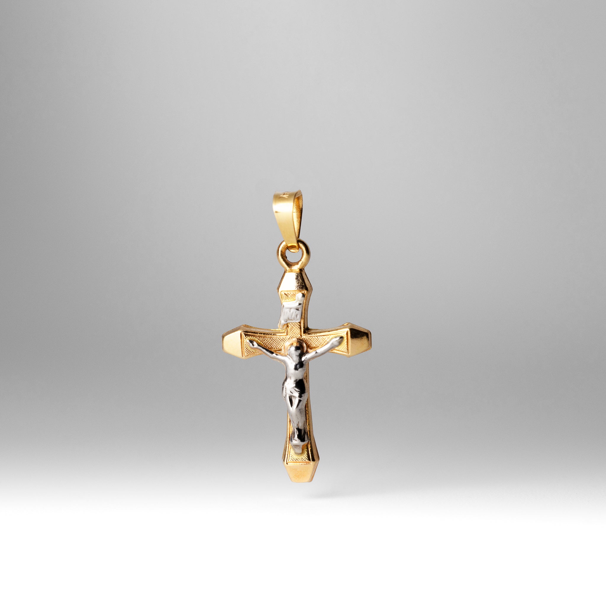 Gold Crucifix Cross Pendant - Model 0875 - Charlie & Co. Jewelry