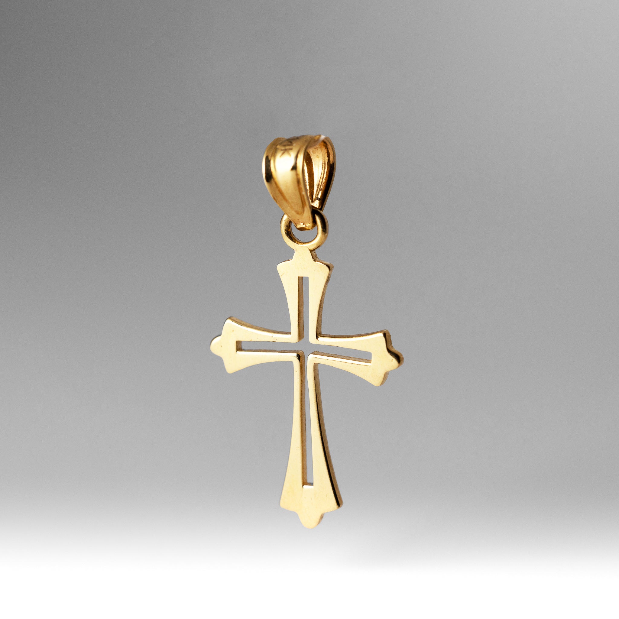 Gold Catholic Cross Pendant - Model 120 - Charlie & Co. Jewelry