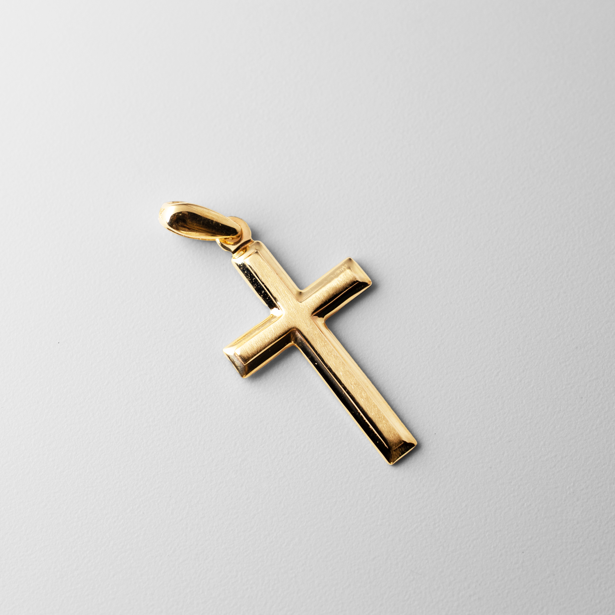 Classic Gold Cross Religious Pendant - Model 0126 - Charlie & Co. Jewelry