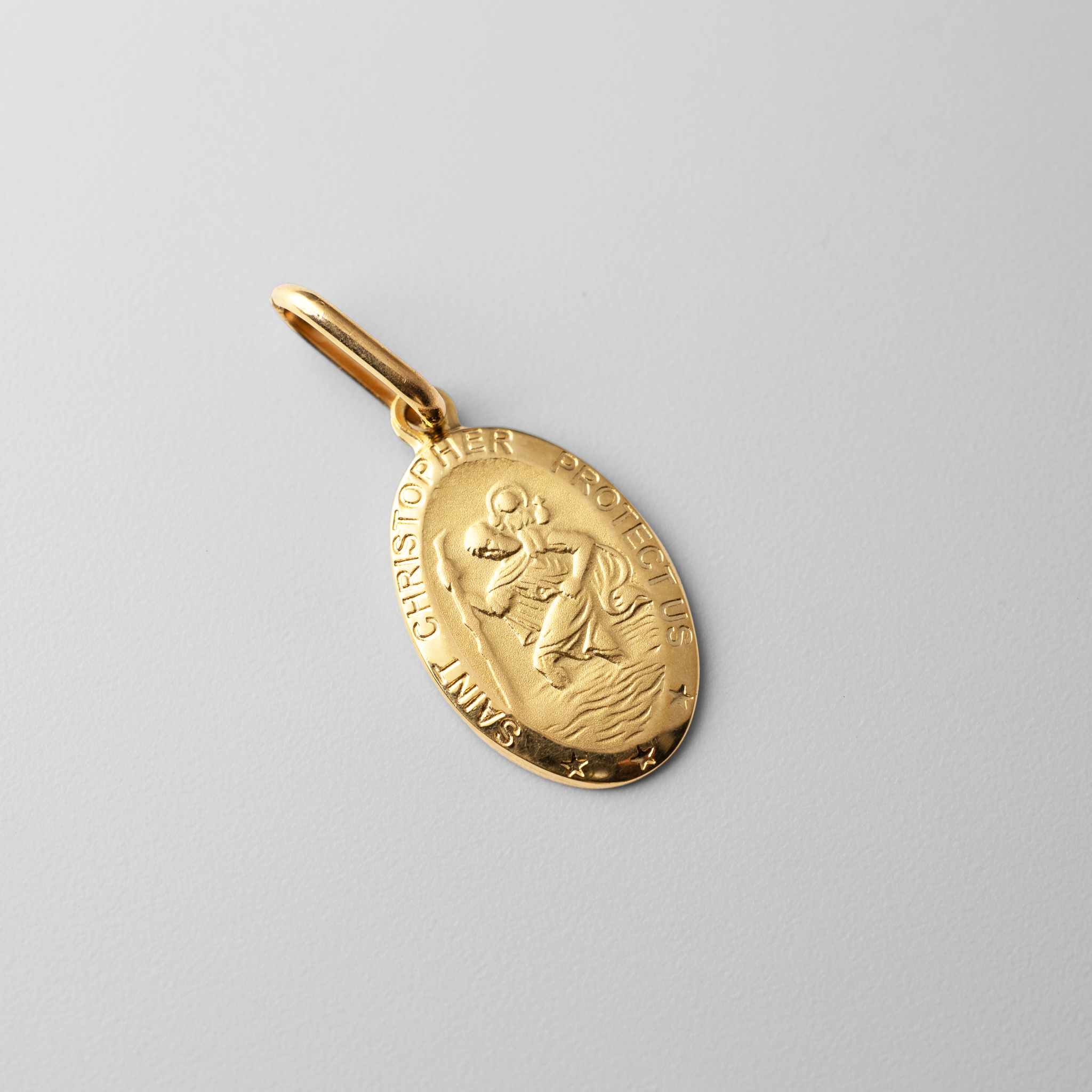Saint Christopher Protect Us Pendant - Model 271 - Charlie & Co. Jewelry