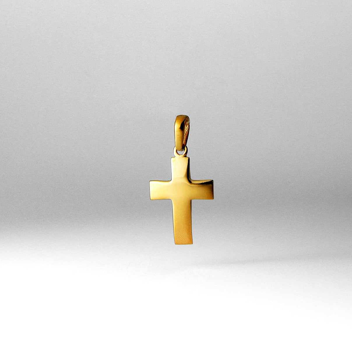 Gold Dainty Shiny Cross Pendant - Model 2228 - Charlie & Co. Jewelry