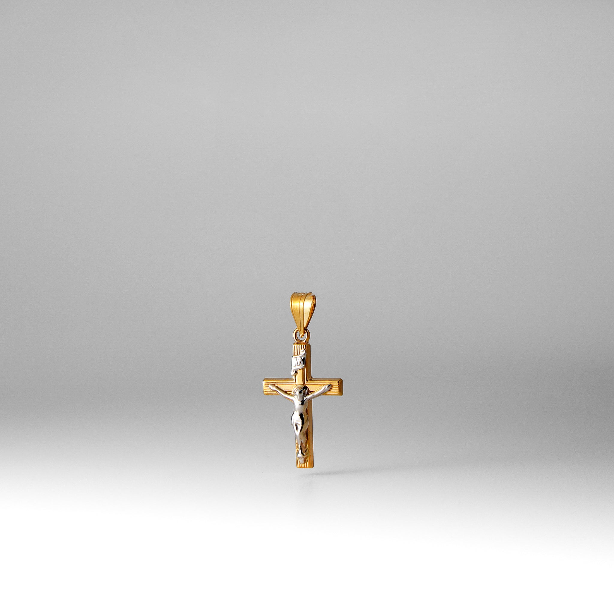 Gold Crucifix Cross Pendant - Model 0876 - Charlie & Co. Jewelry