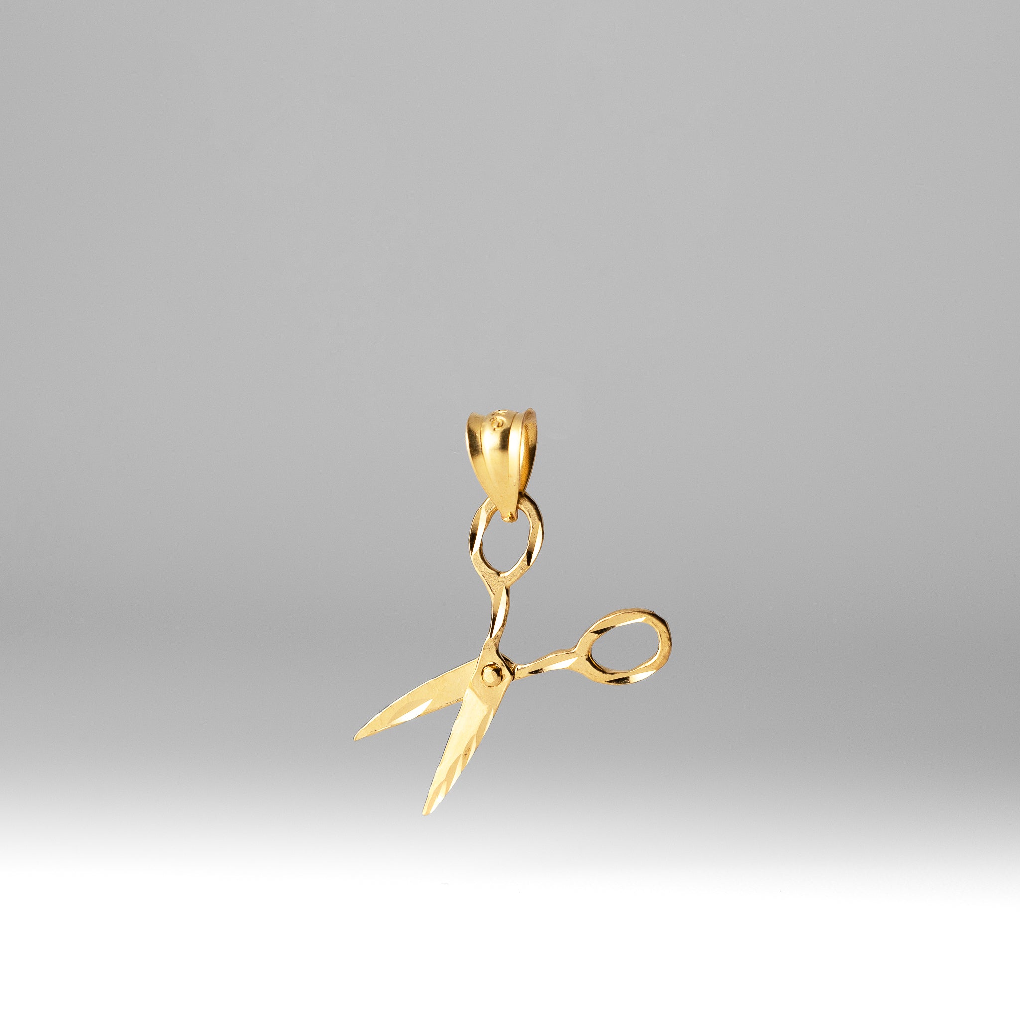Gold Scissors Pendant - Model 477 - Charlie & Co. Jewelry