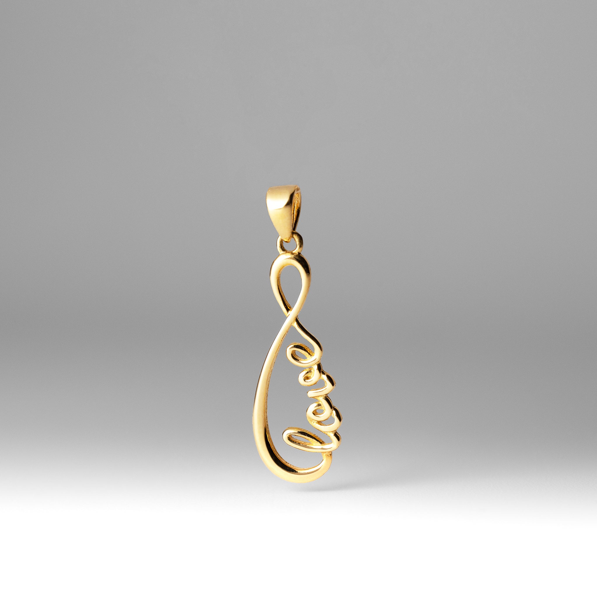 Gold Love Infinity Pendant - Model 2370 - Charlie & Co. Jewelry