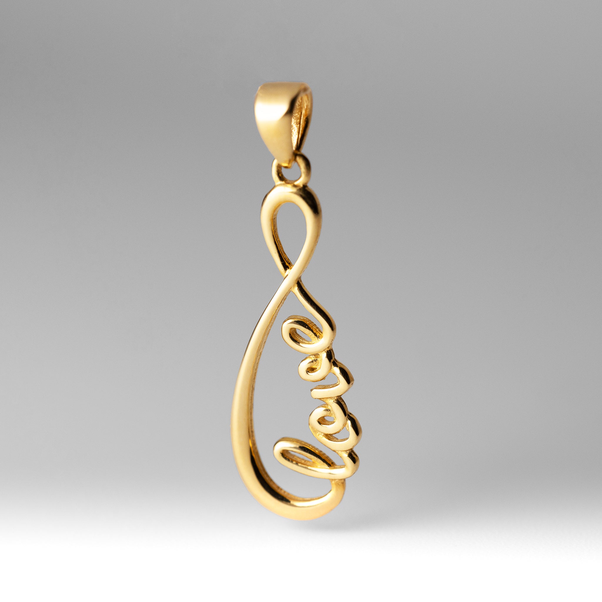 Gold Love Infinity Pendant - Model 2370 - Charlie & Co. Jewelry