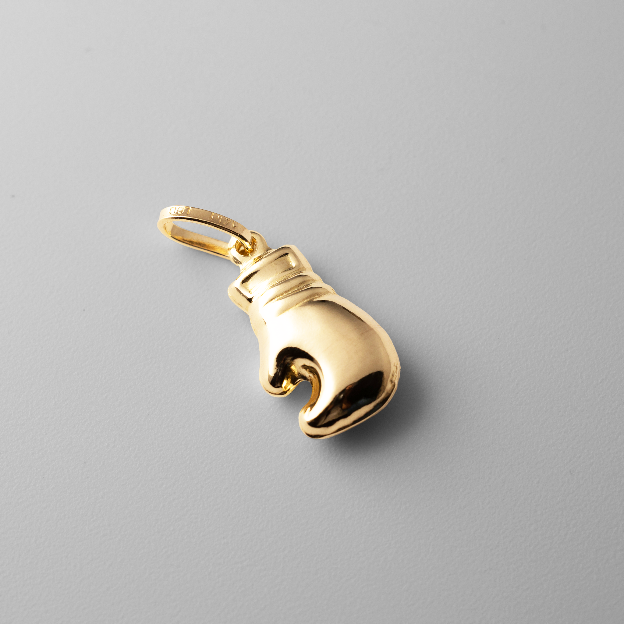 Gold Single Boxing Glove Pendant - Model 480 - Charlie & Co. Jewelry