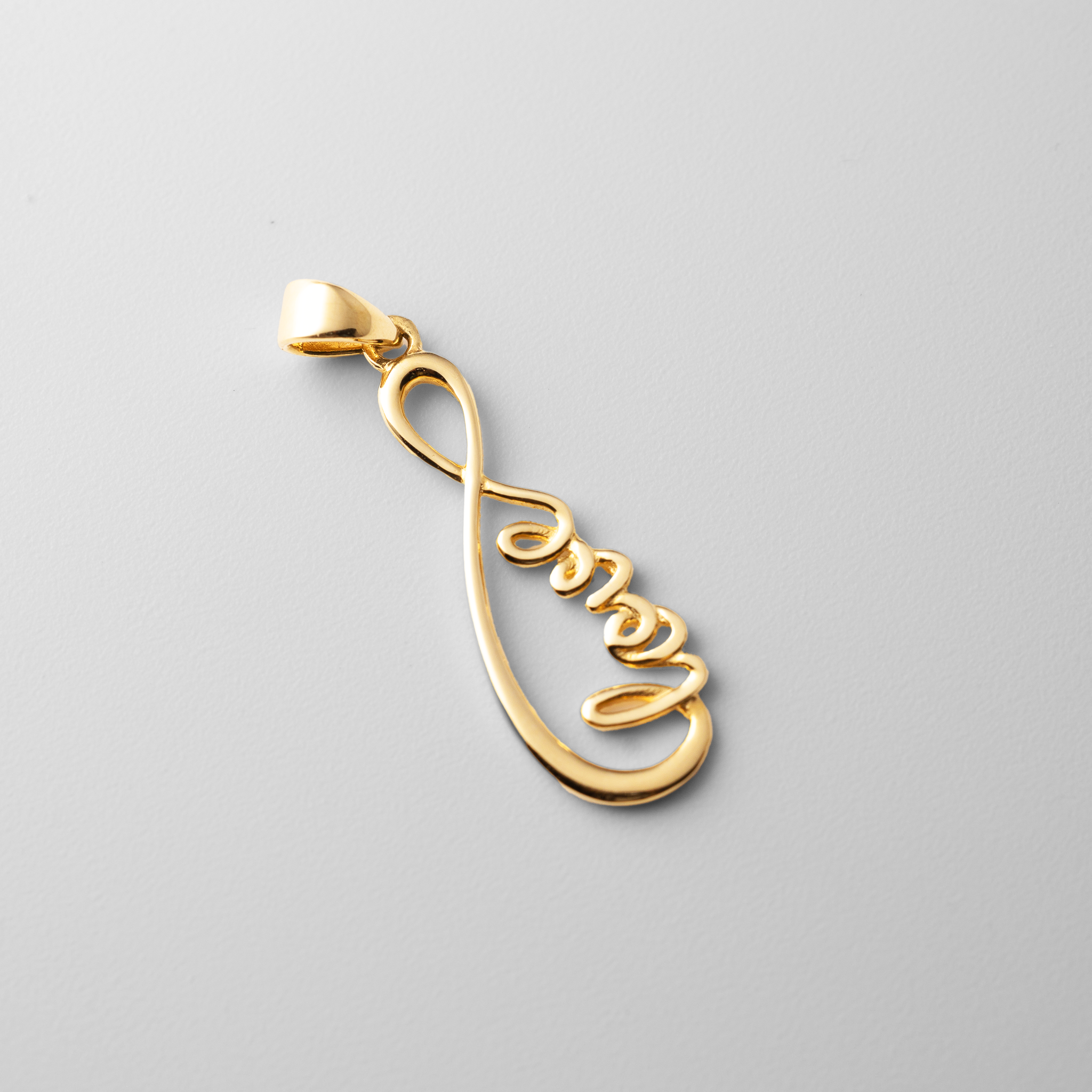Gold Love Infinity Pendant - Model 2370 - Charlie & Co. Jewelry