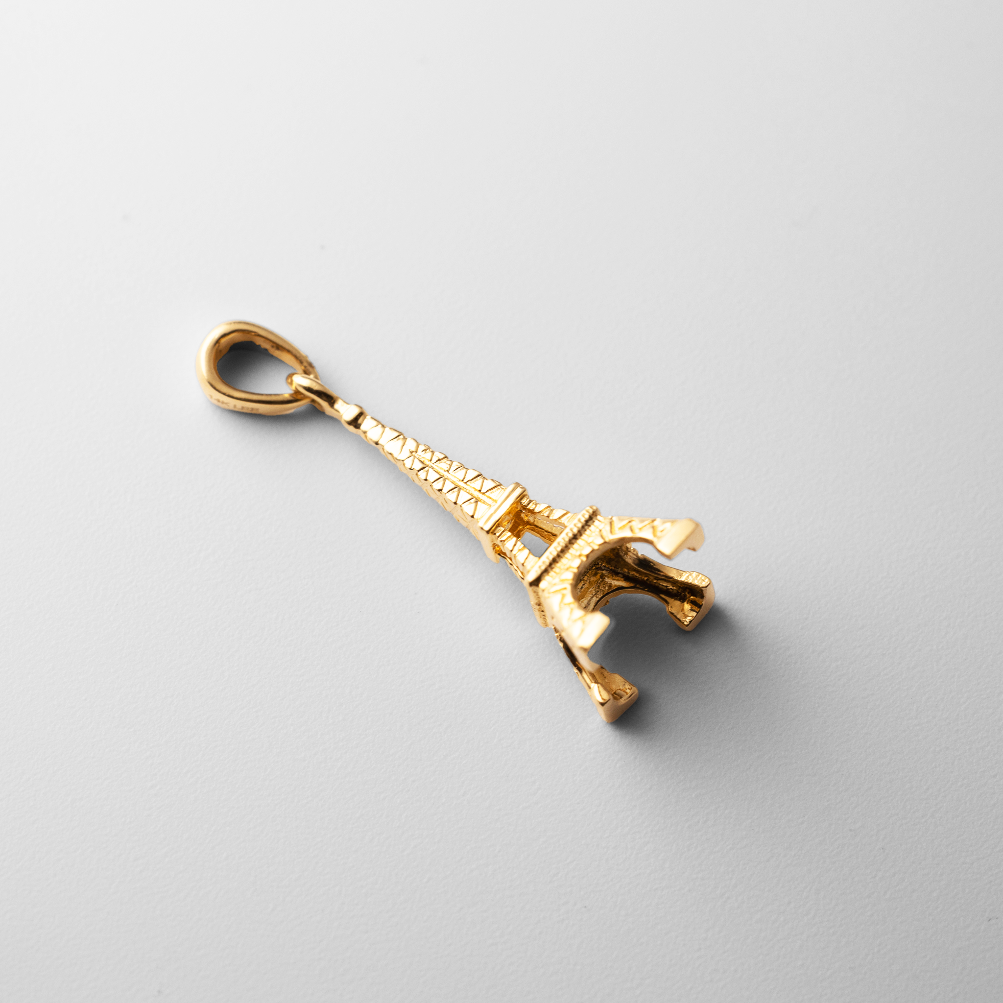 Gold Eiffel Tower Pendant - Model 757 - Charlie & Co. Jewelry