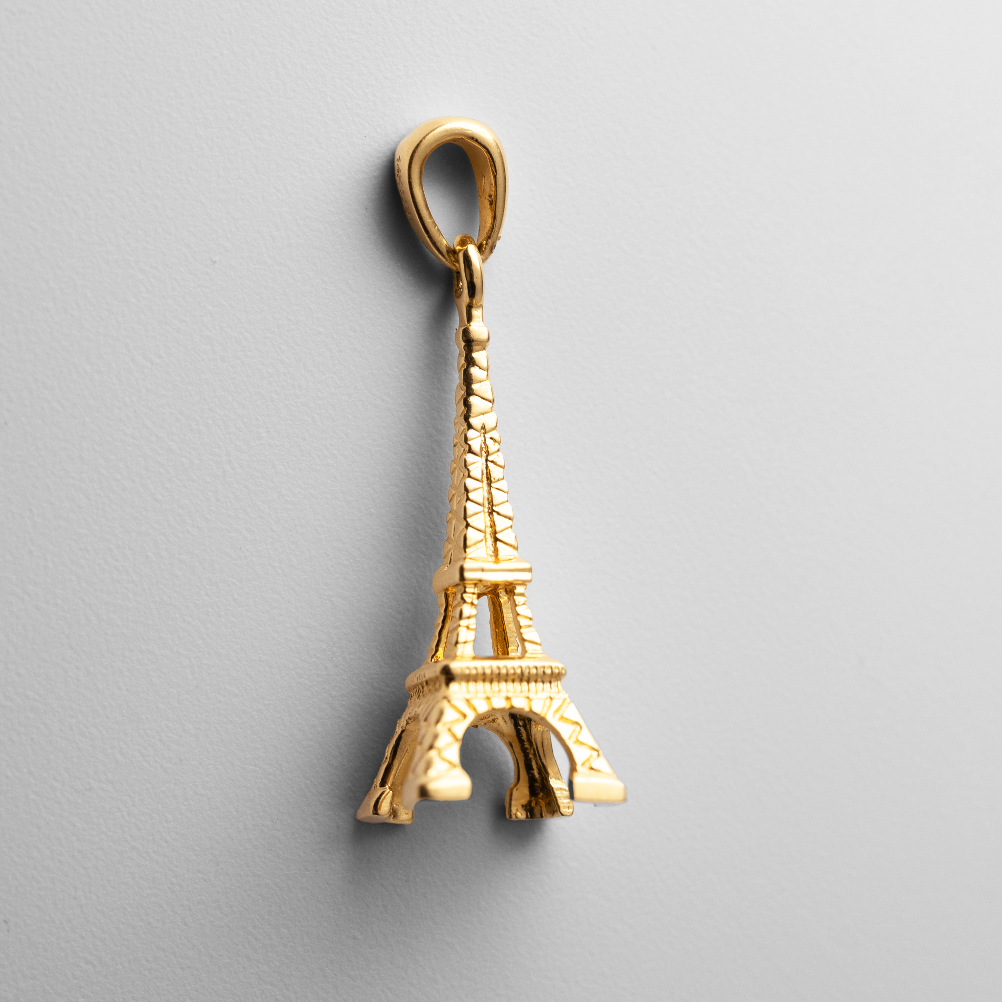 Gold Eiffel Tower Pendant - Model 757 - Charlie & Co. Jewelry