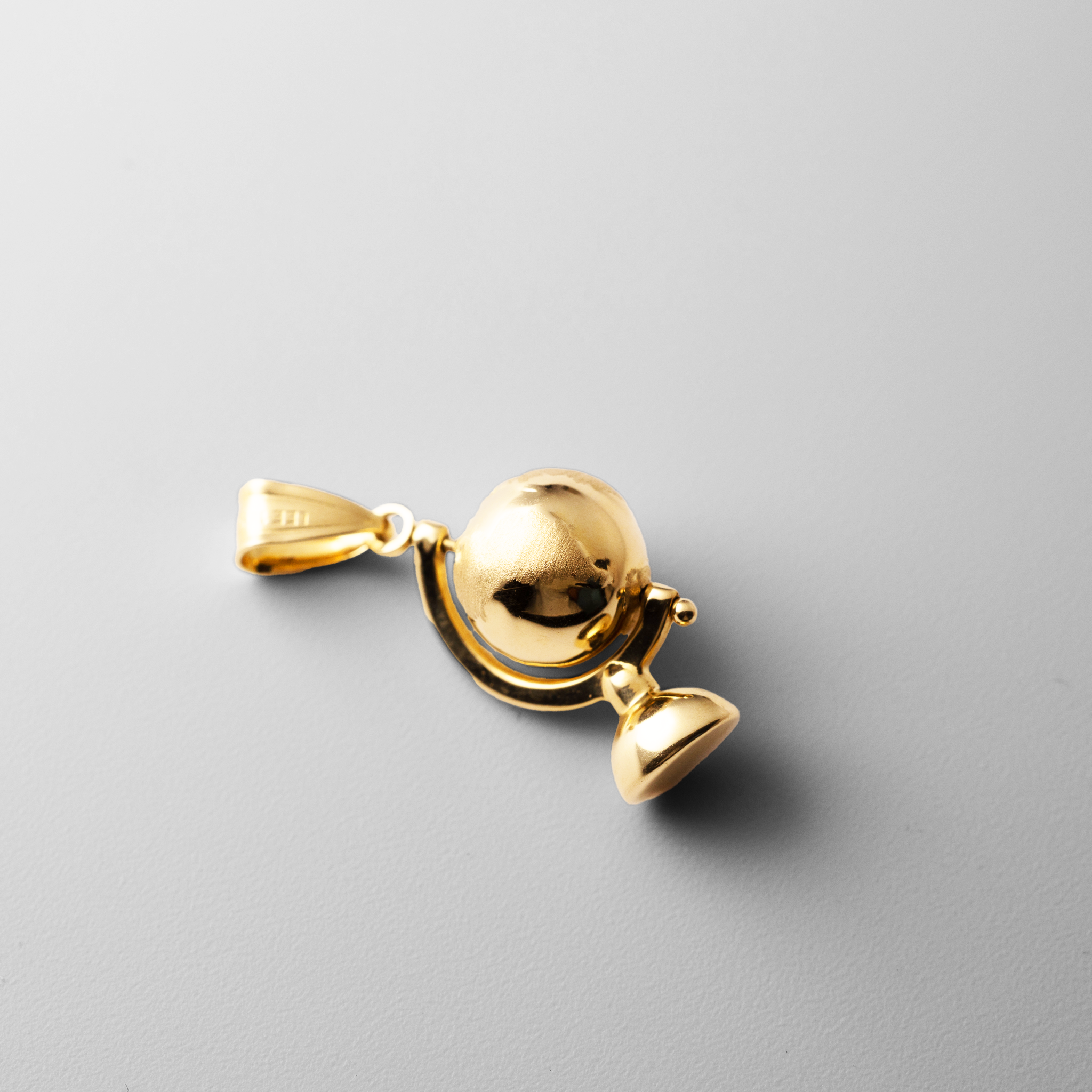 Gold Globe Pendant - Model 469 - Charlie & Co. Jewelry