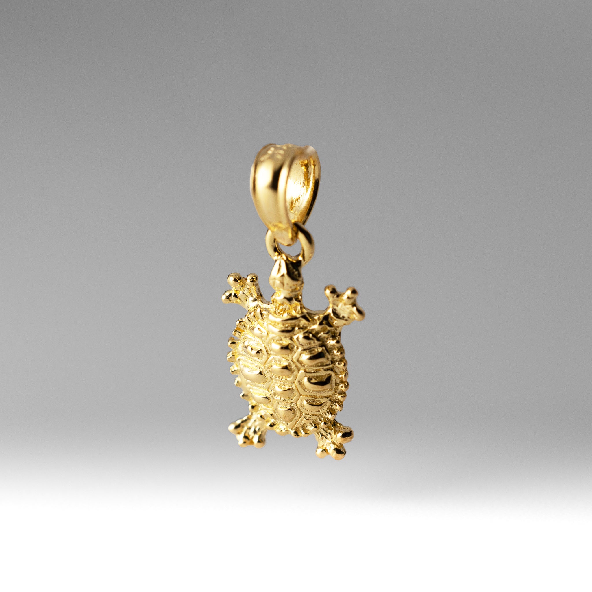 Gold Small Land Turtle Charm - Charlie & Co. Jewelry