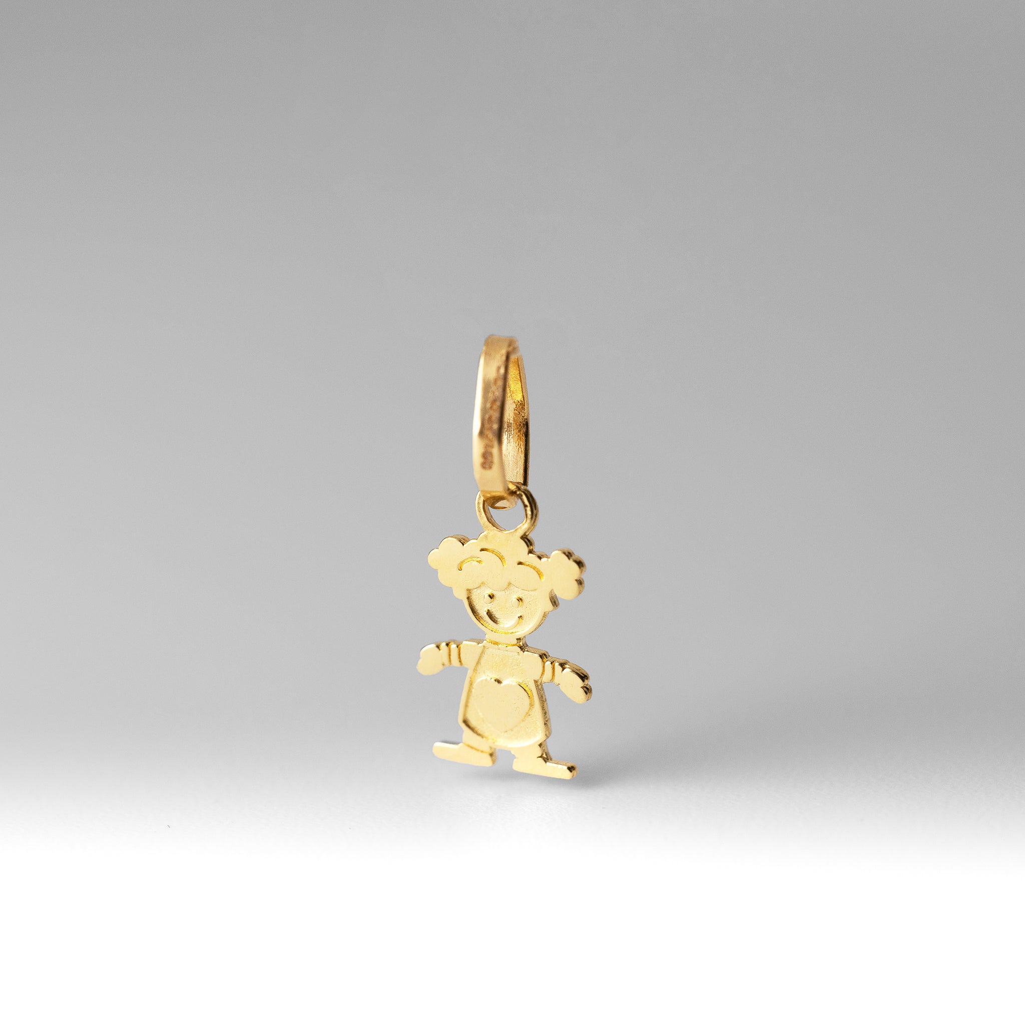 Gold Polished Little Girl Pendant - Model K5807 - Charlie & Co. Jewelry