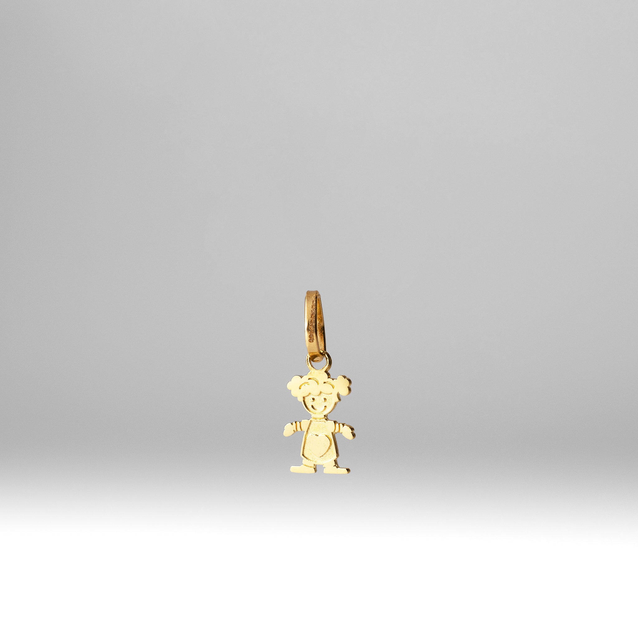 Gold Polished Little Girl Pendant - Model K5807 - Charlie & Co. Jewelry