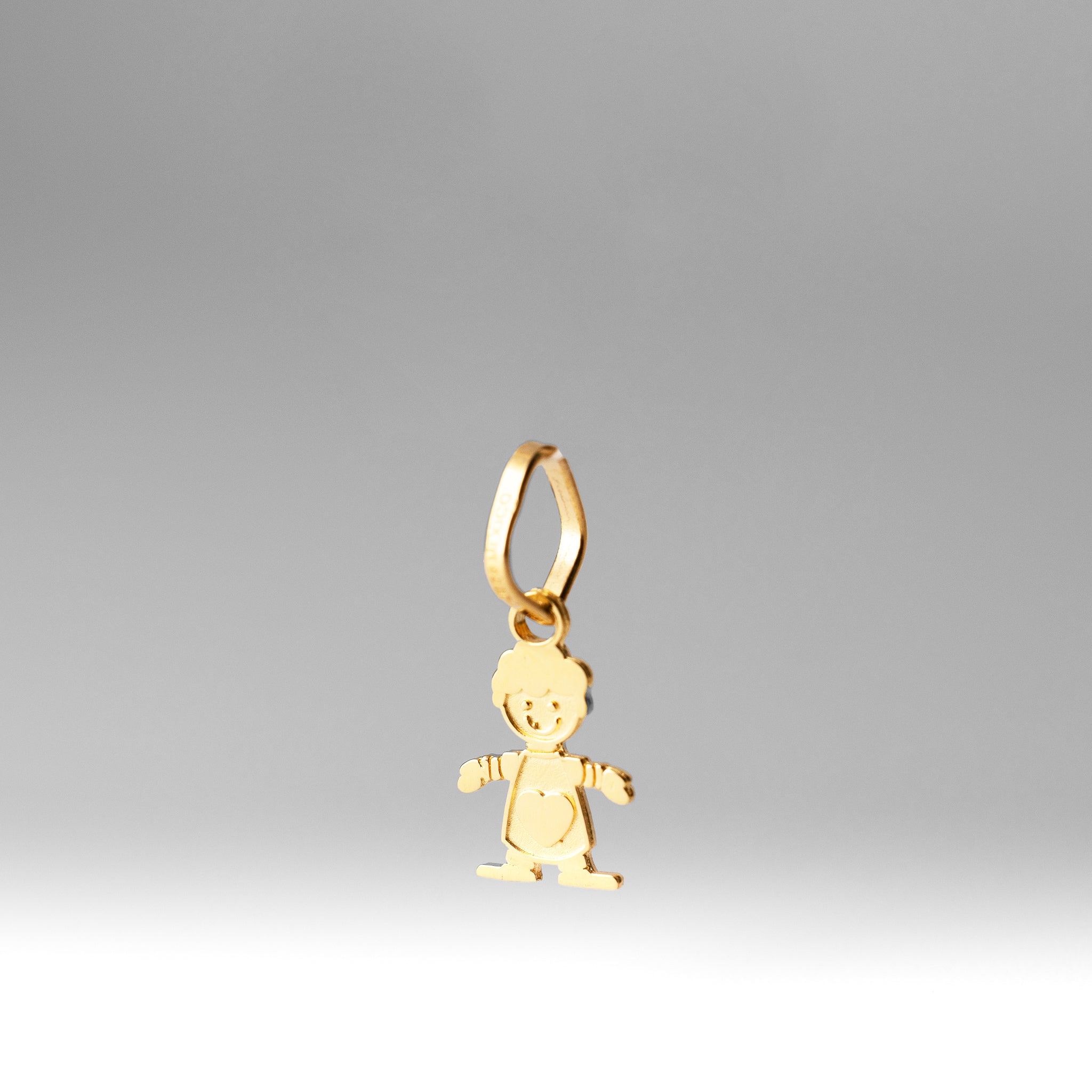 Gold Polished Little Boy Pendant - Model K5806 - Charlie & Co. Jewelry