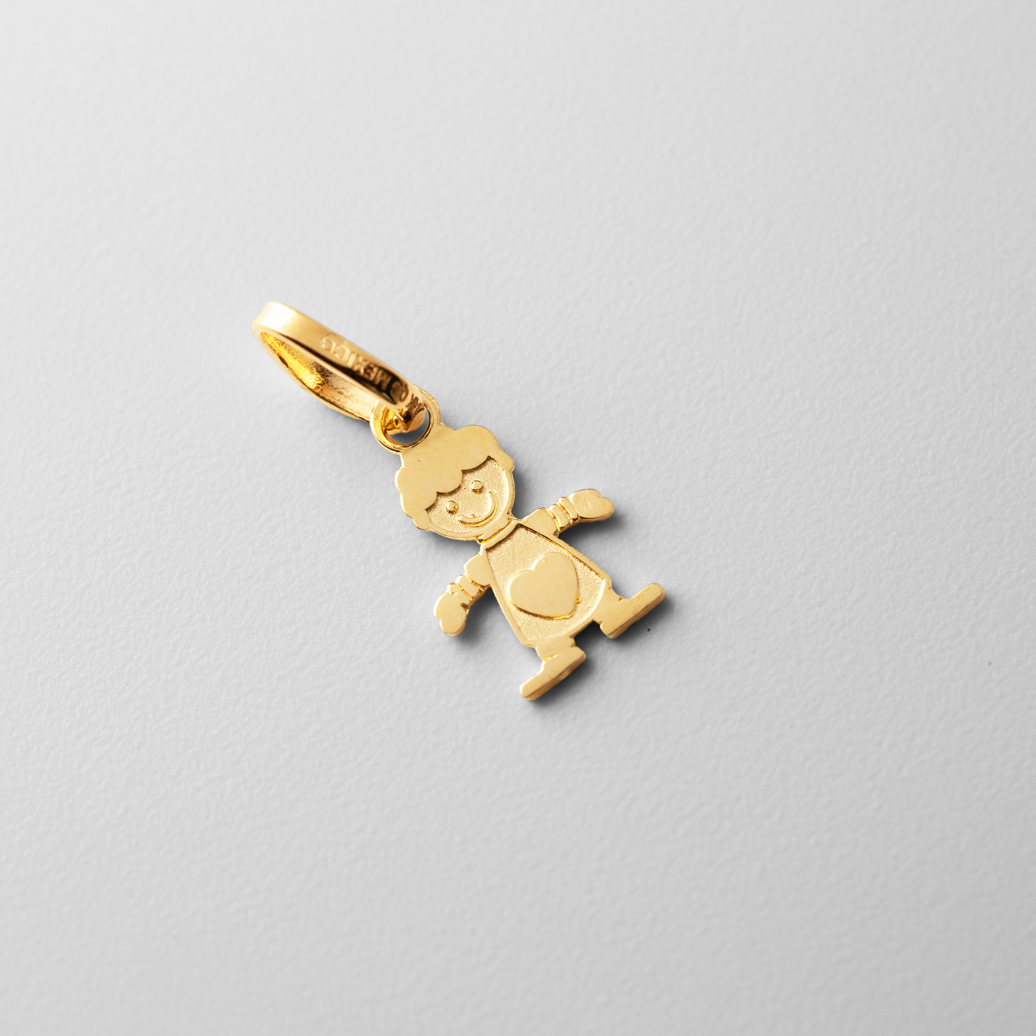 Gold Polished Little Boy Pendant - Model K5806 - Charlie & Co. Jewelry