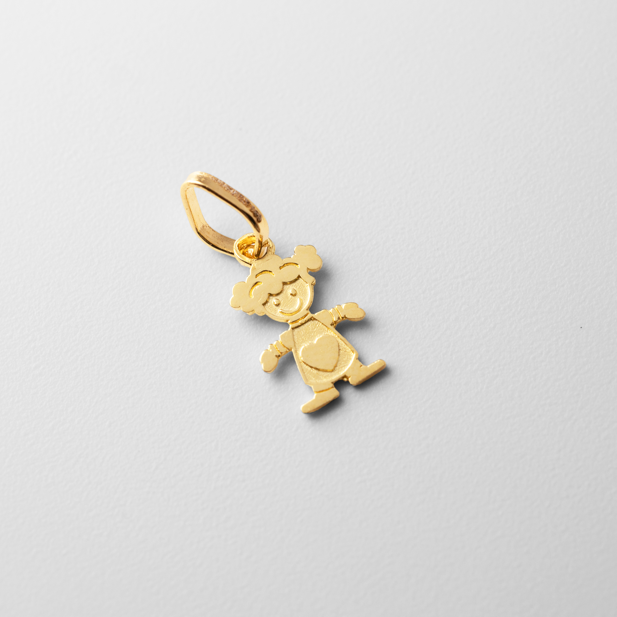 Gold Polished Little Girl Pendant - Model K5807 - Charlie & Co. Jewelry