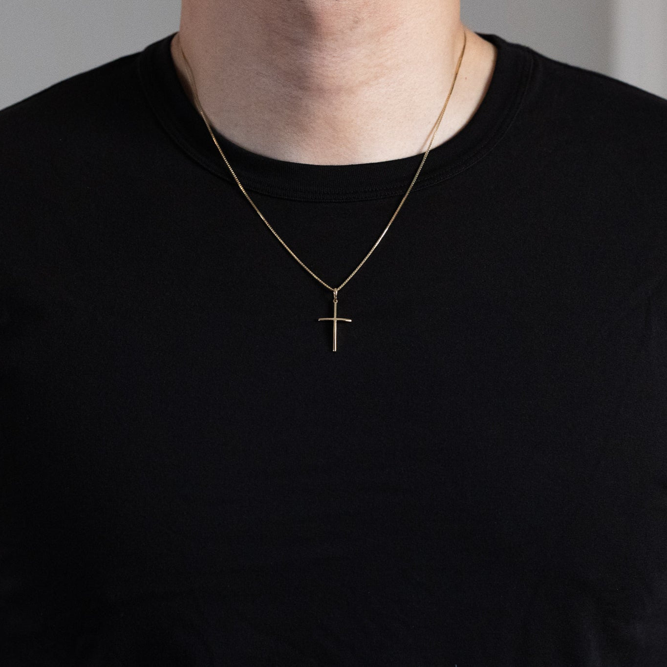 Gold Large Classic Plain Cross Pendant - Model 2219 - Charlie & Co. Jewelry