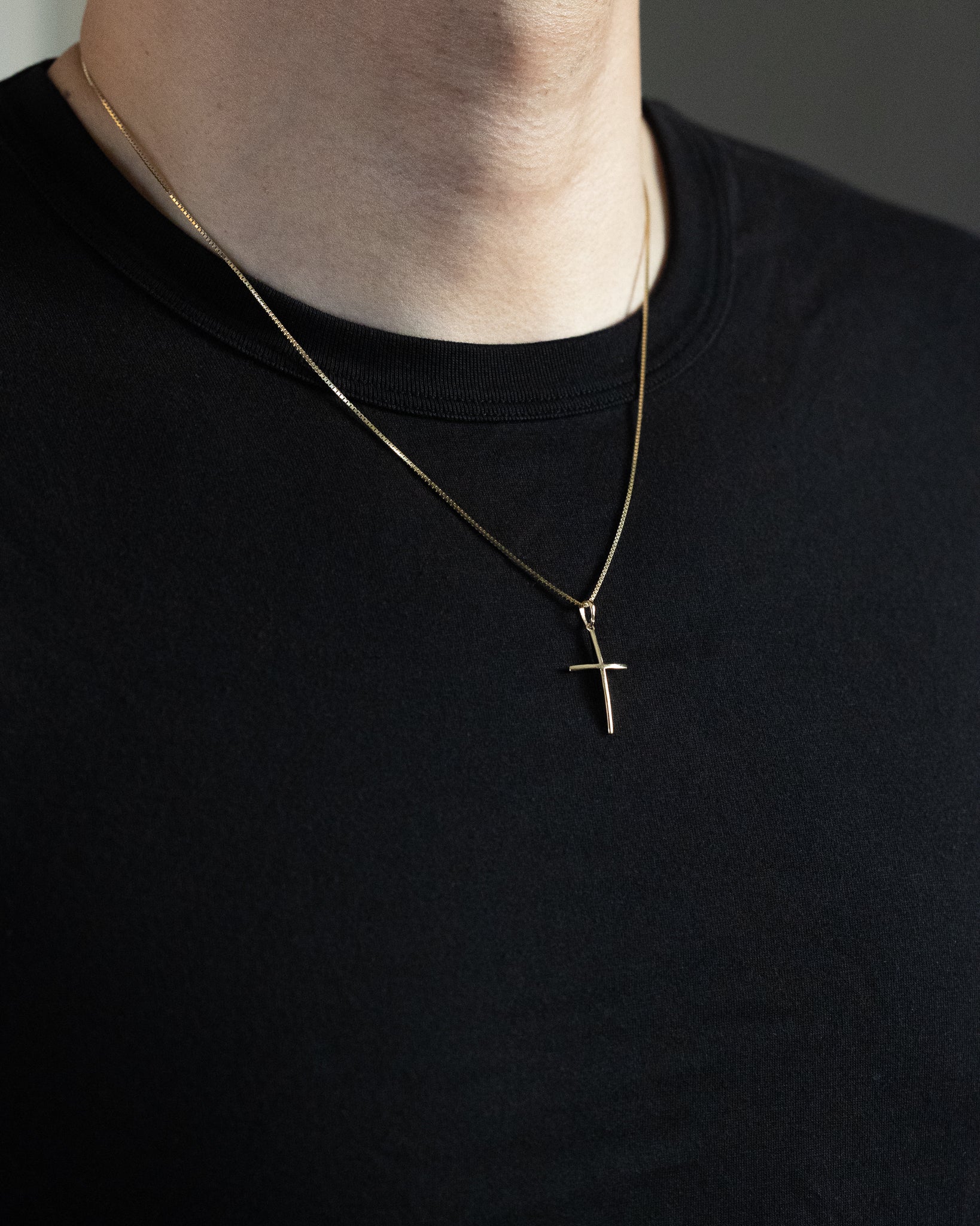 Gold Large Classic Plain Cross Pendant - Model 2219 - Charlie & Co. Jewelry