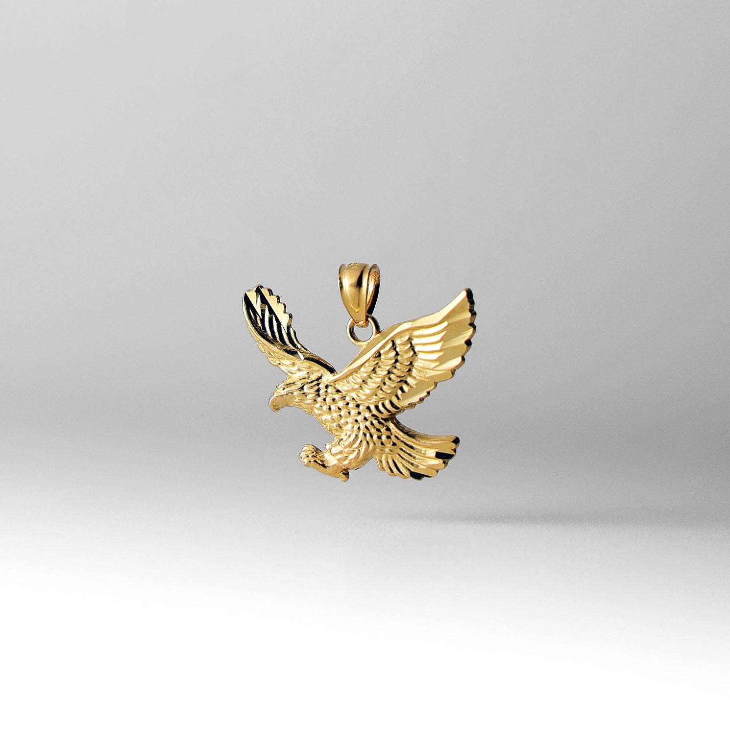 Gold Flying Eagle Pendant Model-1596 - Charlie & Co. Jewelry