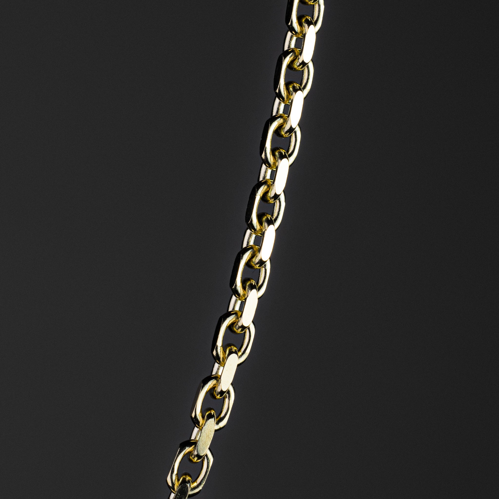Gold 2.9MM Diamond Cut Solid Cable Chain - Charlie & Co. Jewelry