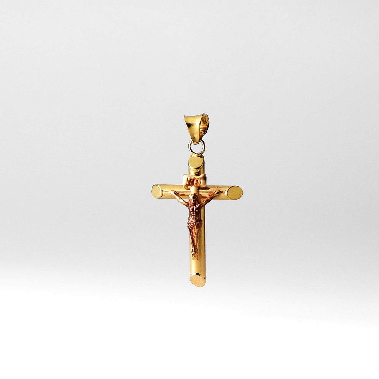 Gold Dainty Jesus Crucifix Cross Pendant - Model 849 - Charlie & Co. Jewelry