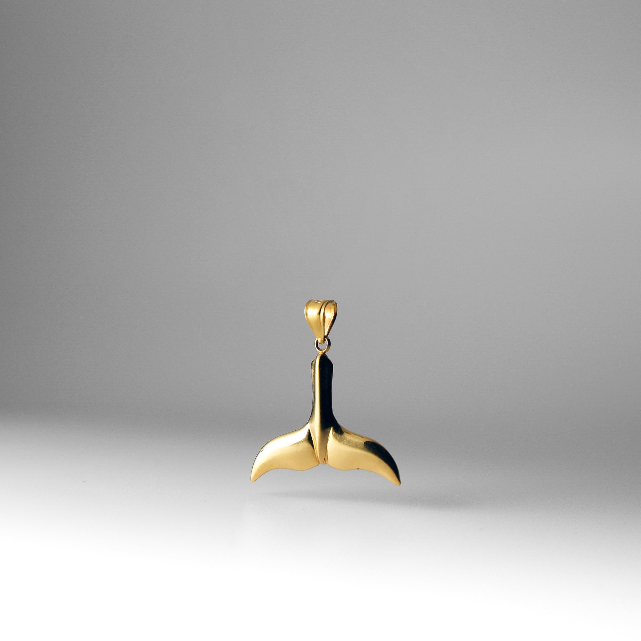 Gold Tail of Dolphin Pendant Model-1690 - Charlie & Co. Jewelry