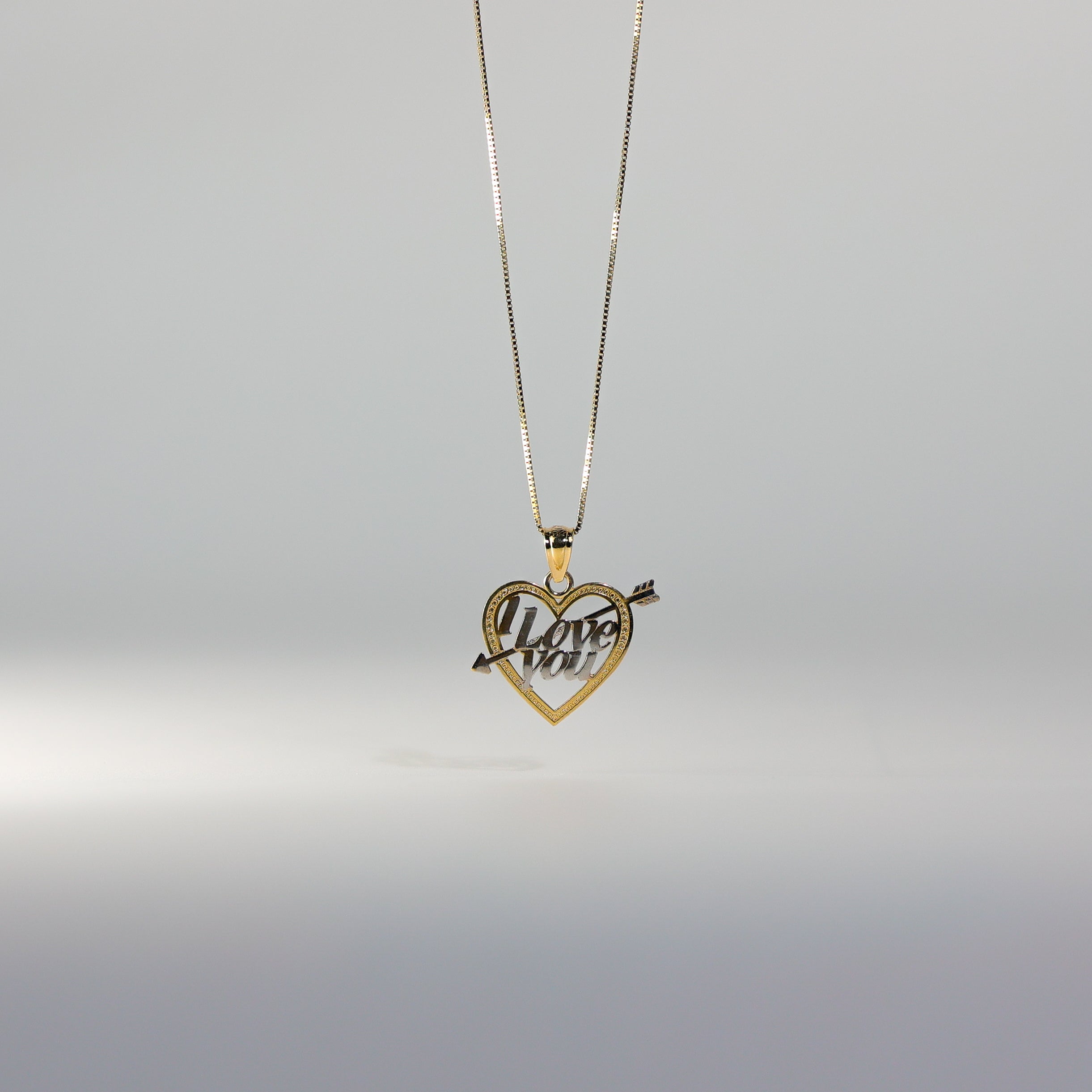 14K Gold I Love You Heart Pendant - Charlie & Co. Jewelry