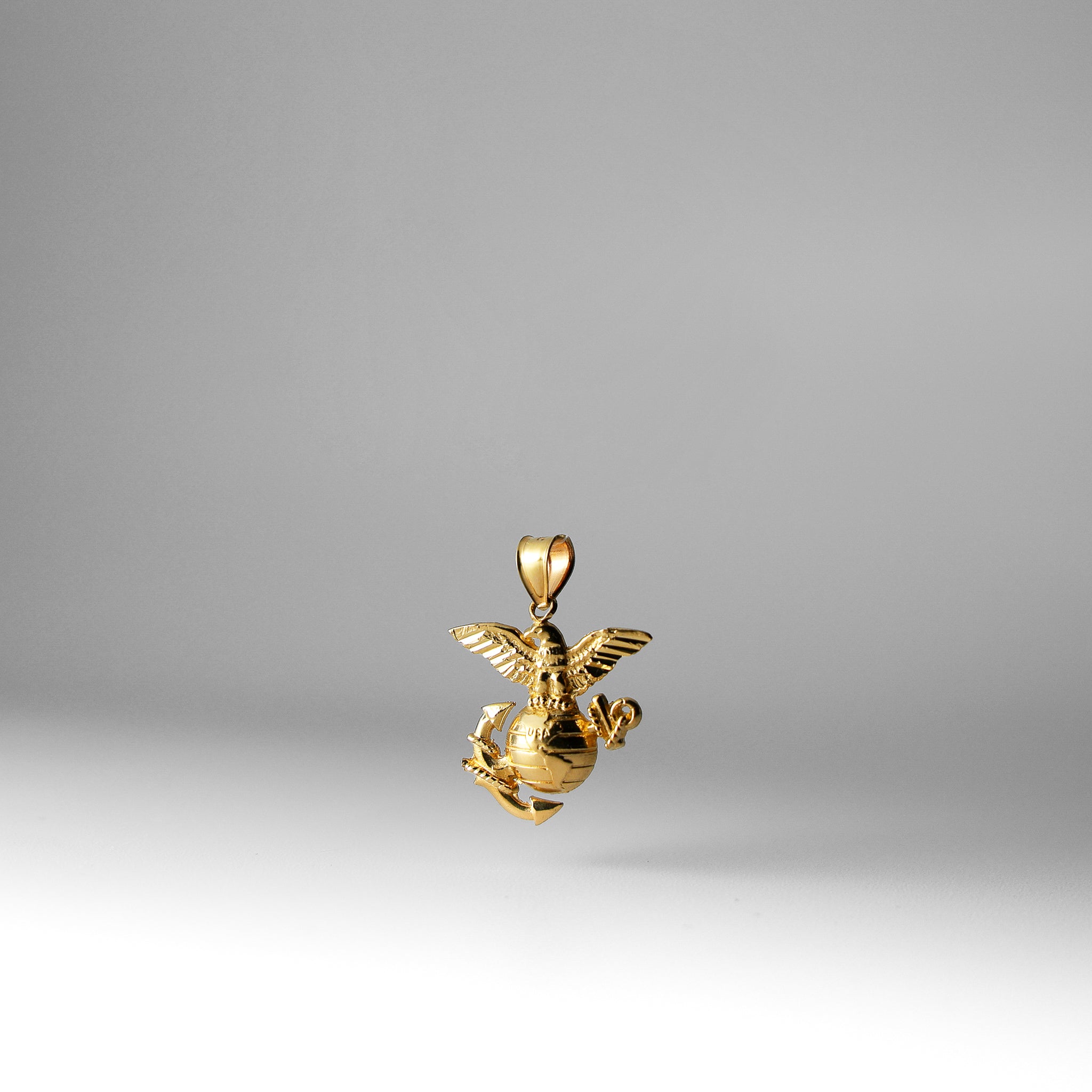 Gold USA Eagle Pendant Model-1966 - Charlie & Co. Jewelry