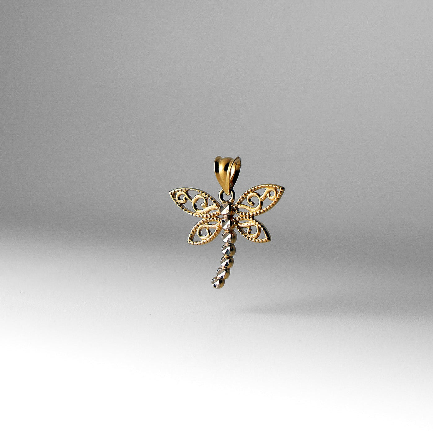 Gold Dragonfly Pendant Model-2359 - Charlie & Co. Jewelry