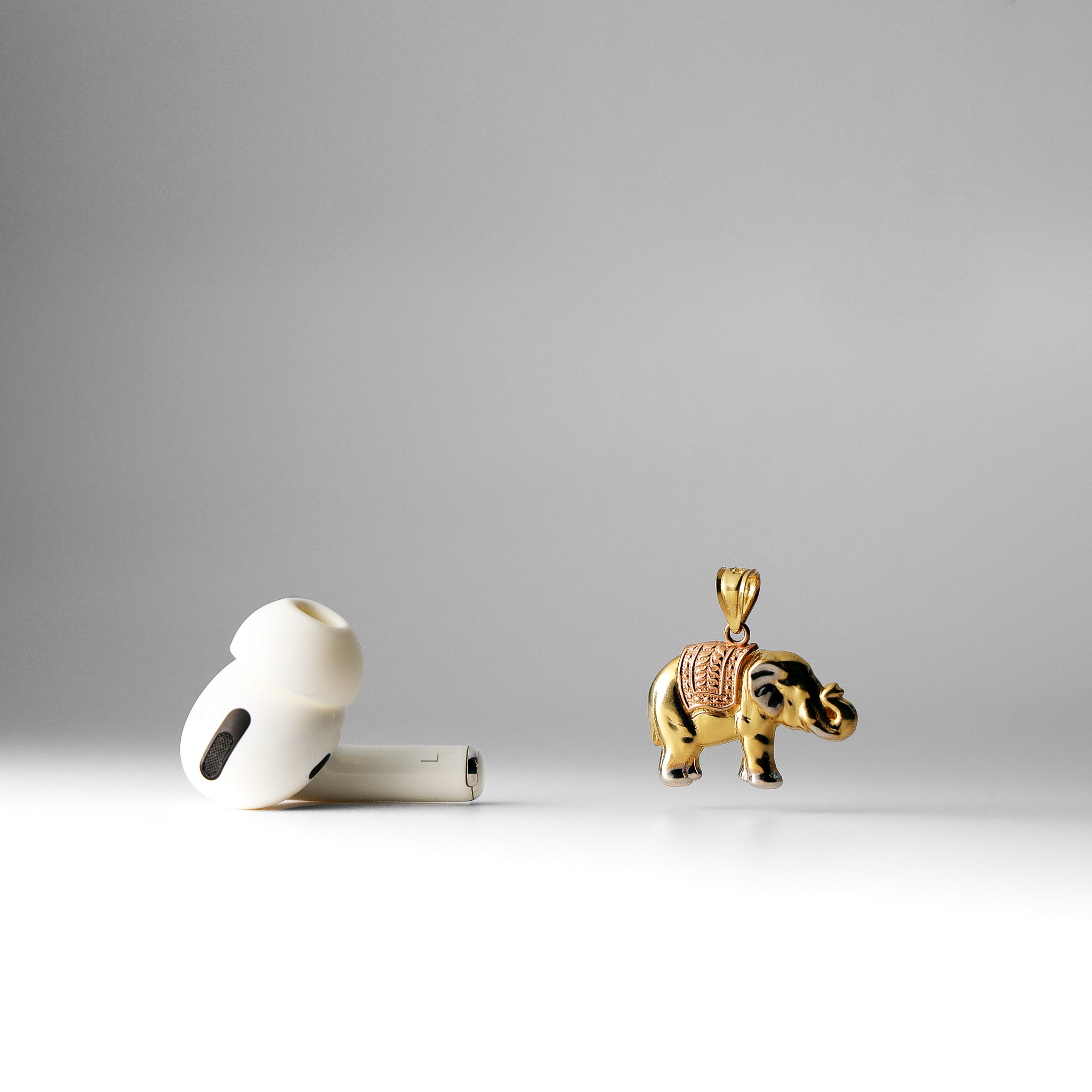 Solid Gold Happy Elephant Pendant - Charlie & Co. Jewelry