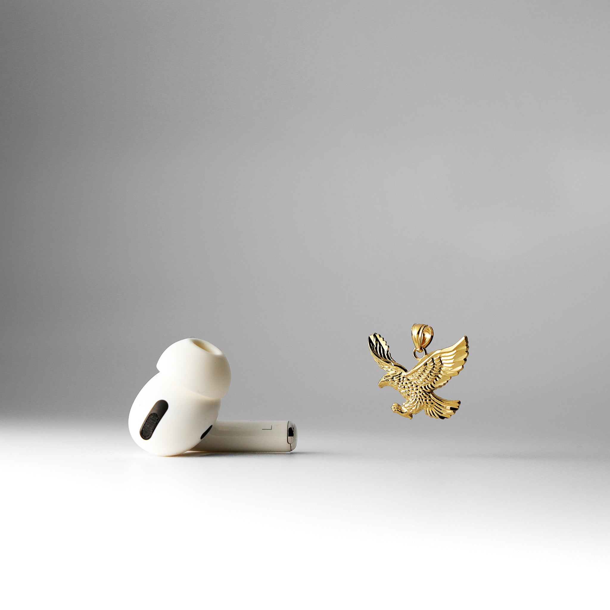 Gold Flying Eagle Pendant Model-1596 - Charlie & Co. Jewelry